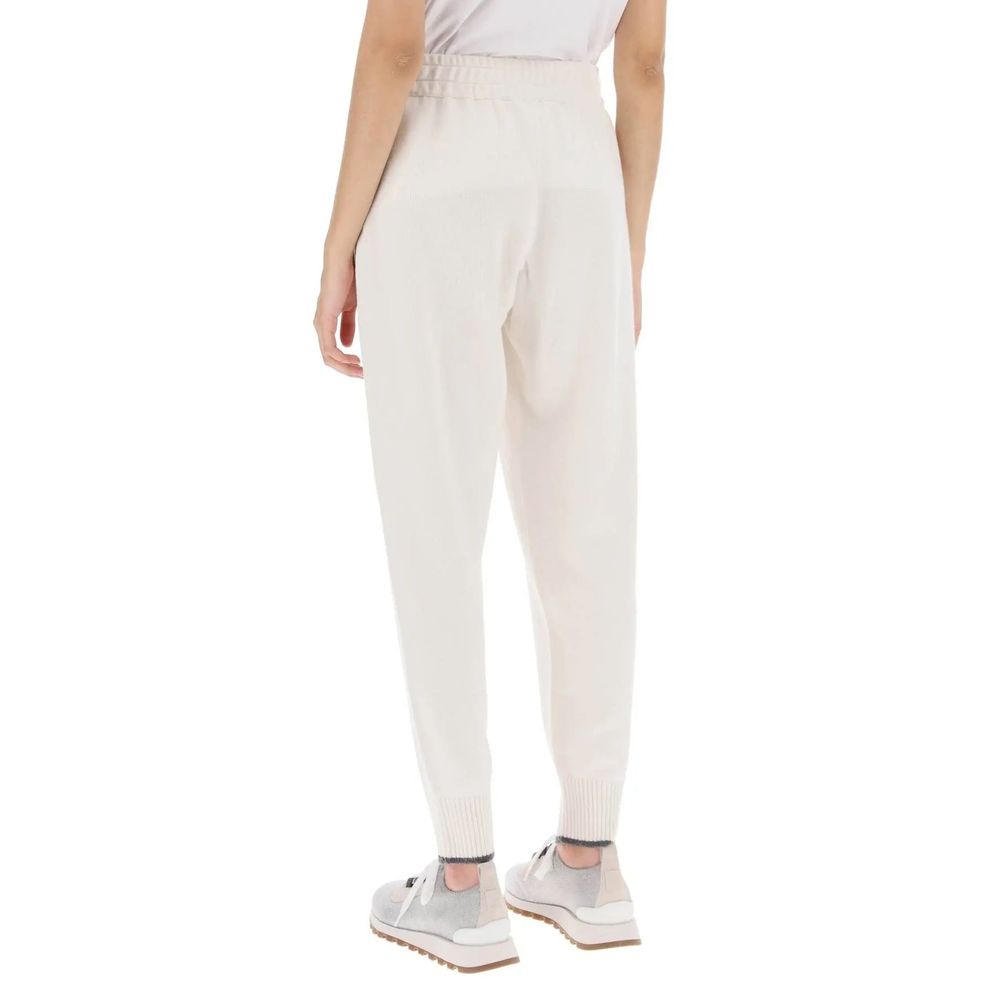 Brunello Cucinelli White Casual Pants for Women detail view