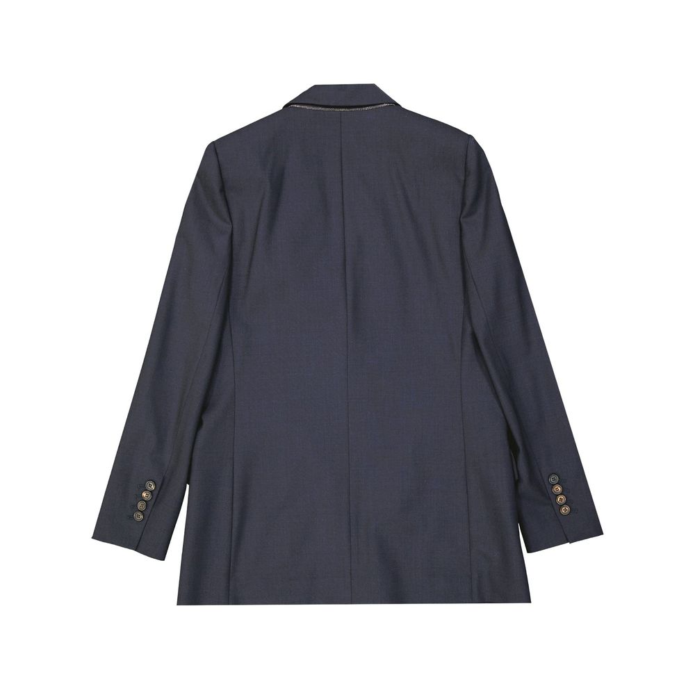 Brunello Cucinelli Blue Coat for Women alternate view