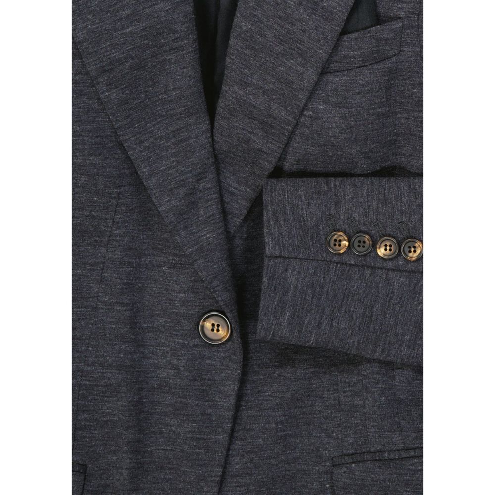 Brunello Cucinelli Grey Blazer for Women detail view