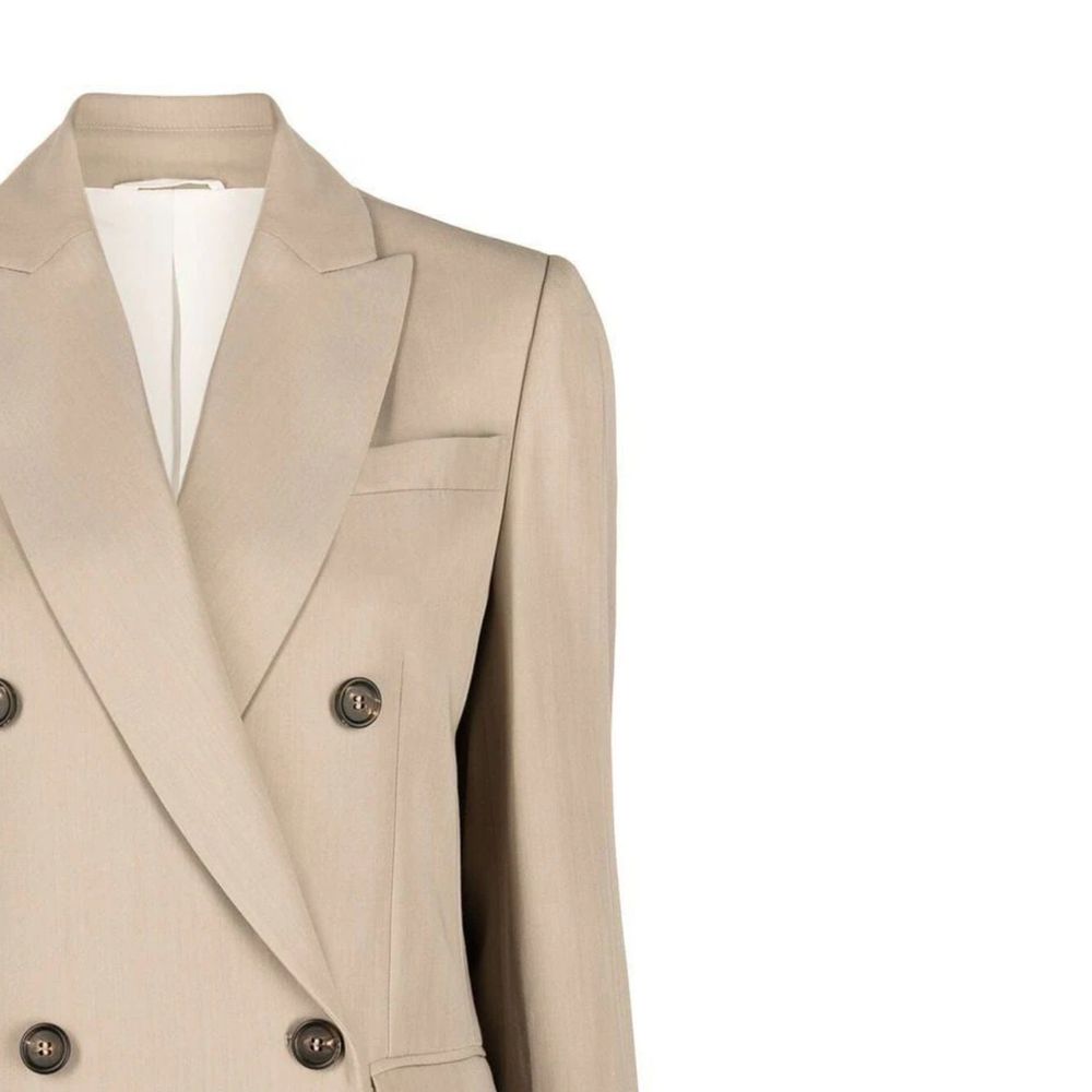 Brunello Cucinelli Beige Blazer for Women detail view