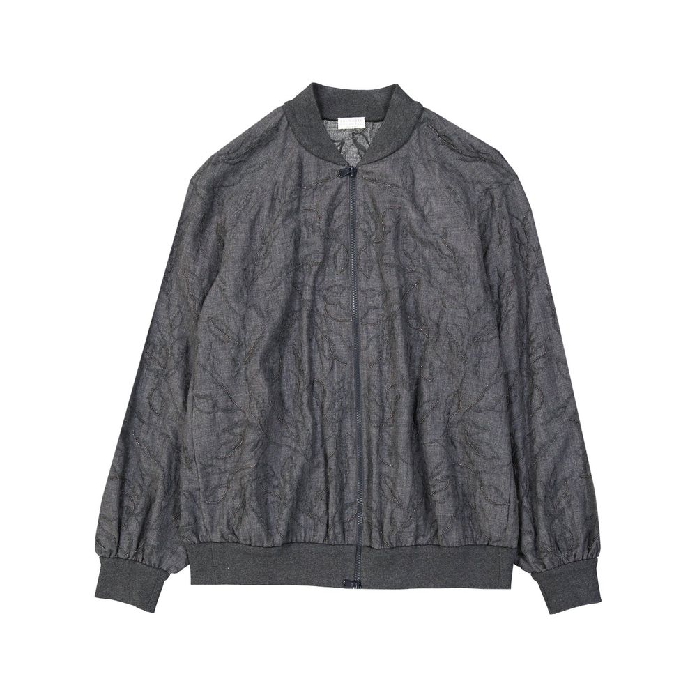 Brunello Cucinelli Grey Bomber for Women