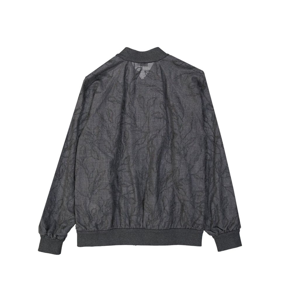 Brunello Cucinelli Grey Bomber for Women alternate view