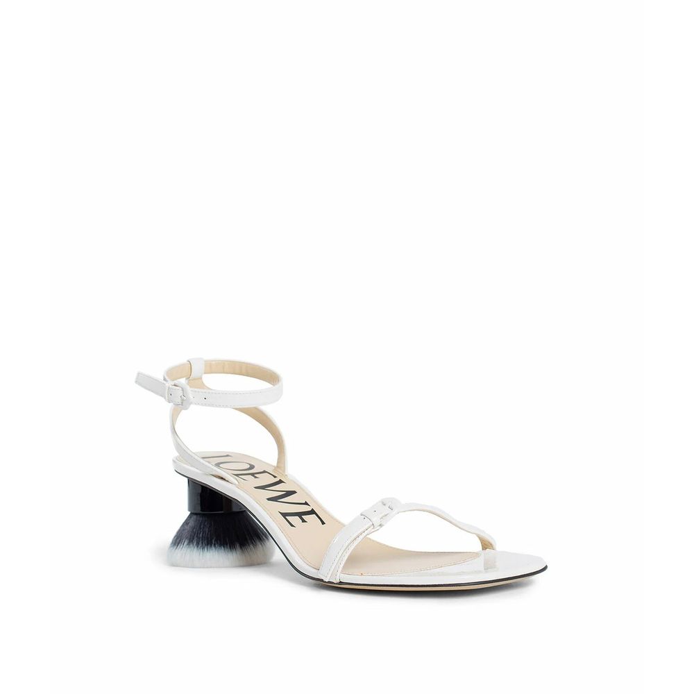 Loewe White Lamb Leather Strap-On Sandals