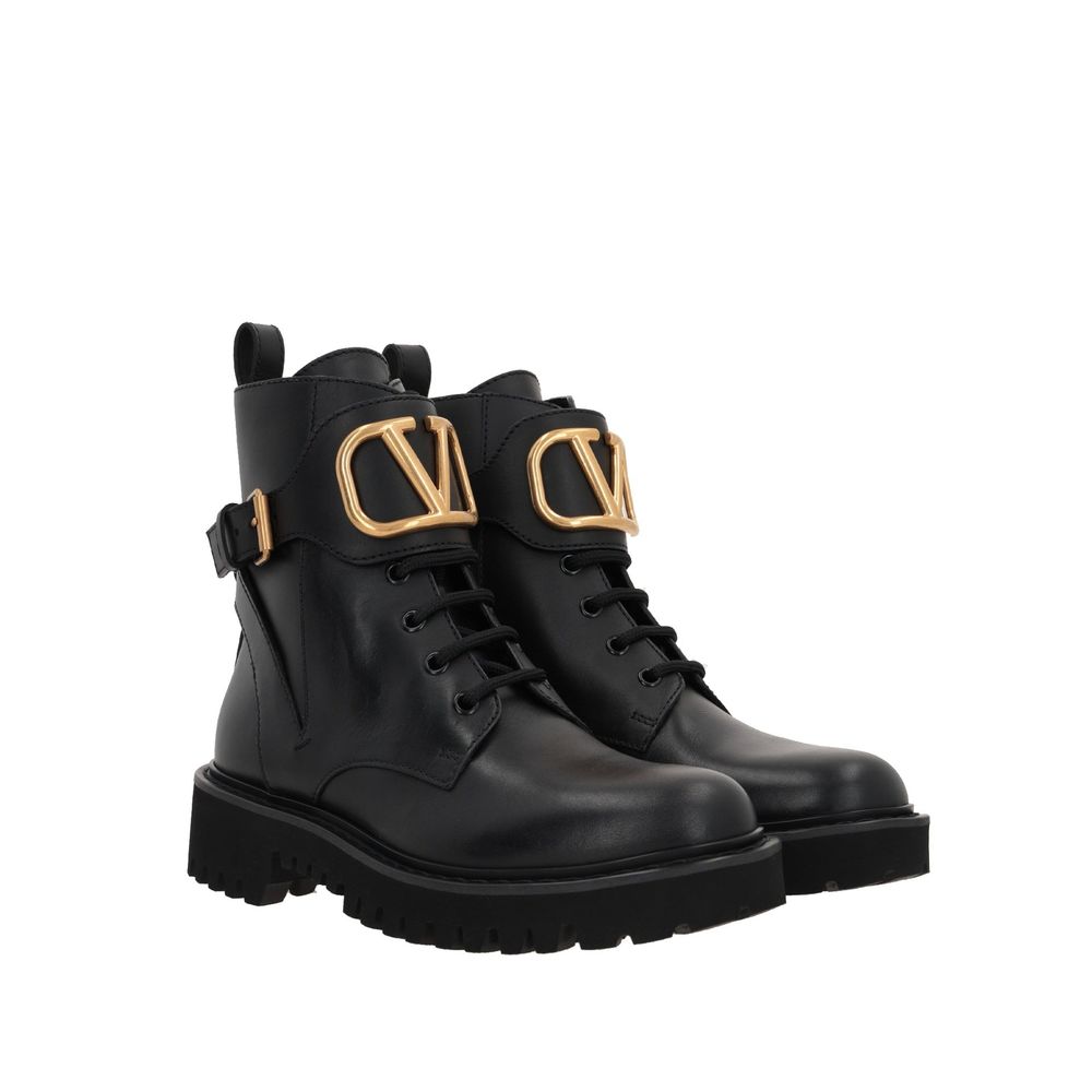 Valentino Garavani Black Lace Up Boots for Women alternate view