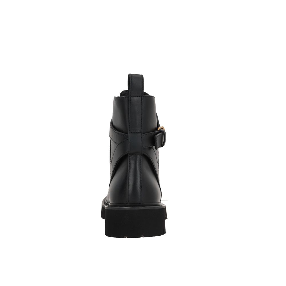 Valentino Garavani Black Lace Up Boots for Women detail view