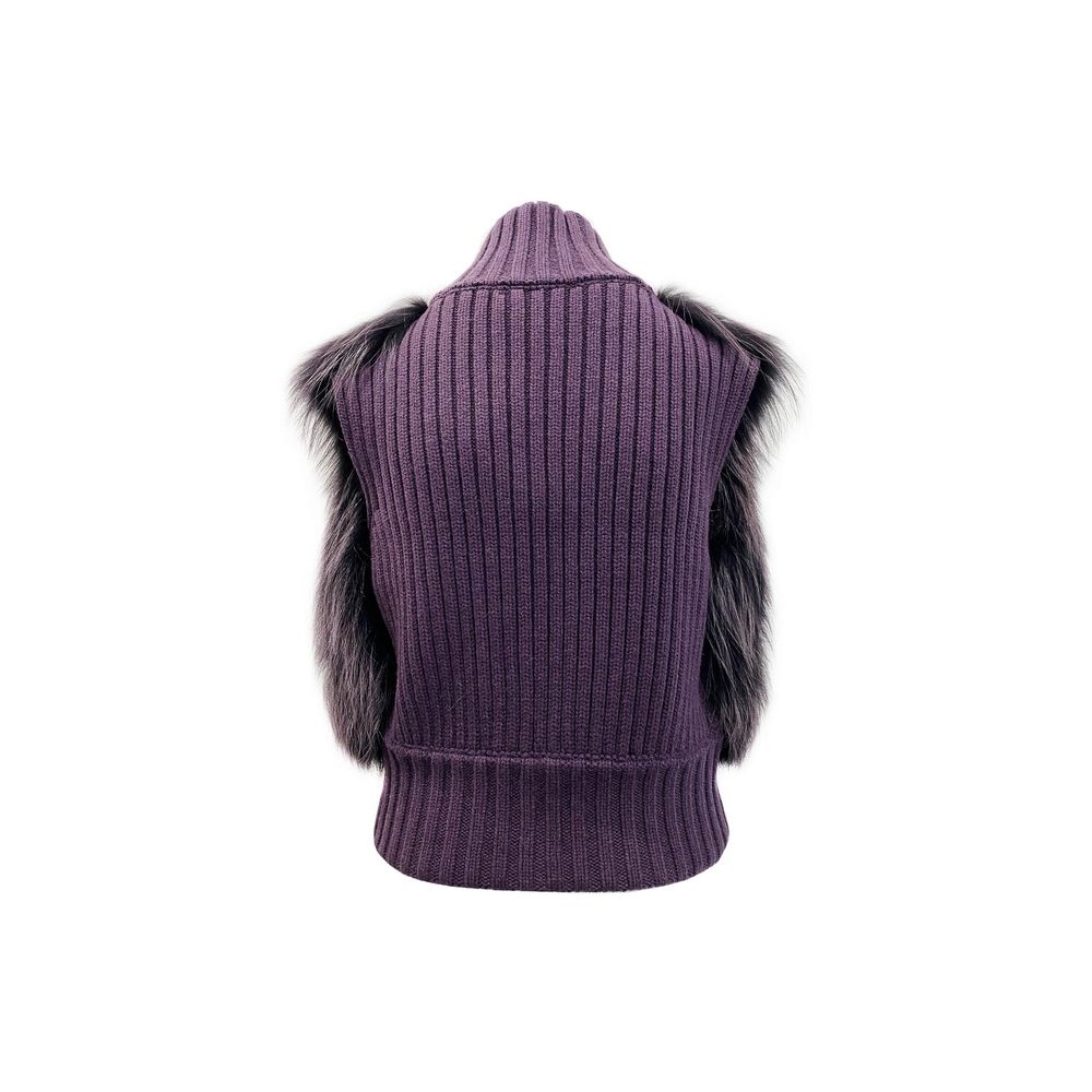 Fabiana Filippi Grey Sleeveless Jacket for Women detail view