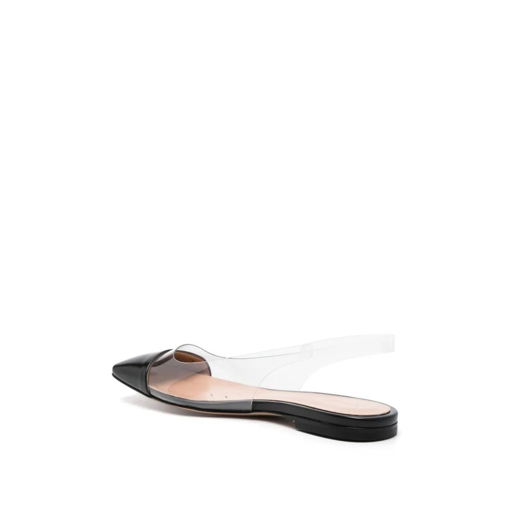 Gianvito Rossi Black Plexiglass Slides