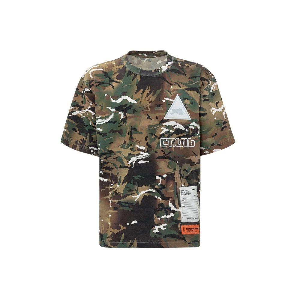 T-shirt bicolore en coton Heron Preston