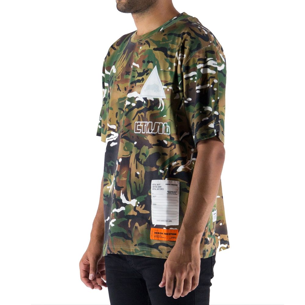 T-shirt bicolore en coton Heron Preston
