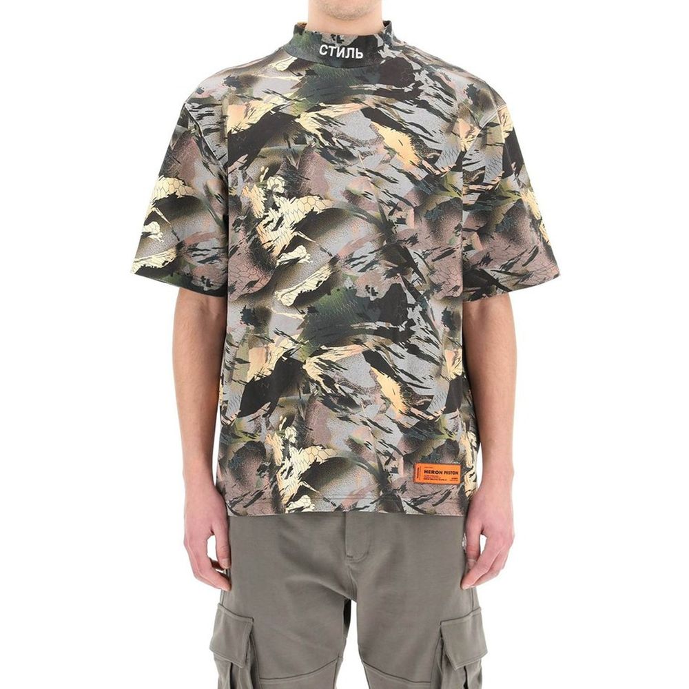 T-shirt bicolore en coton Heron Preston