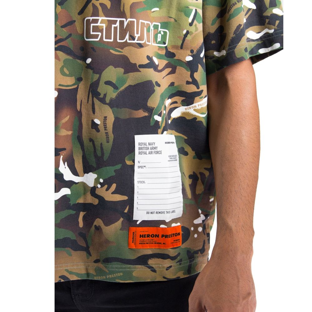 T-shirt bicolore en coton Heron Preston