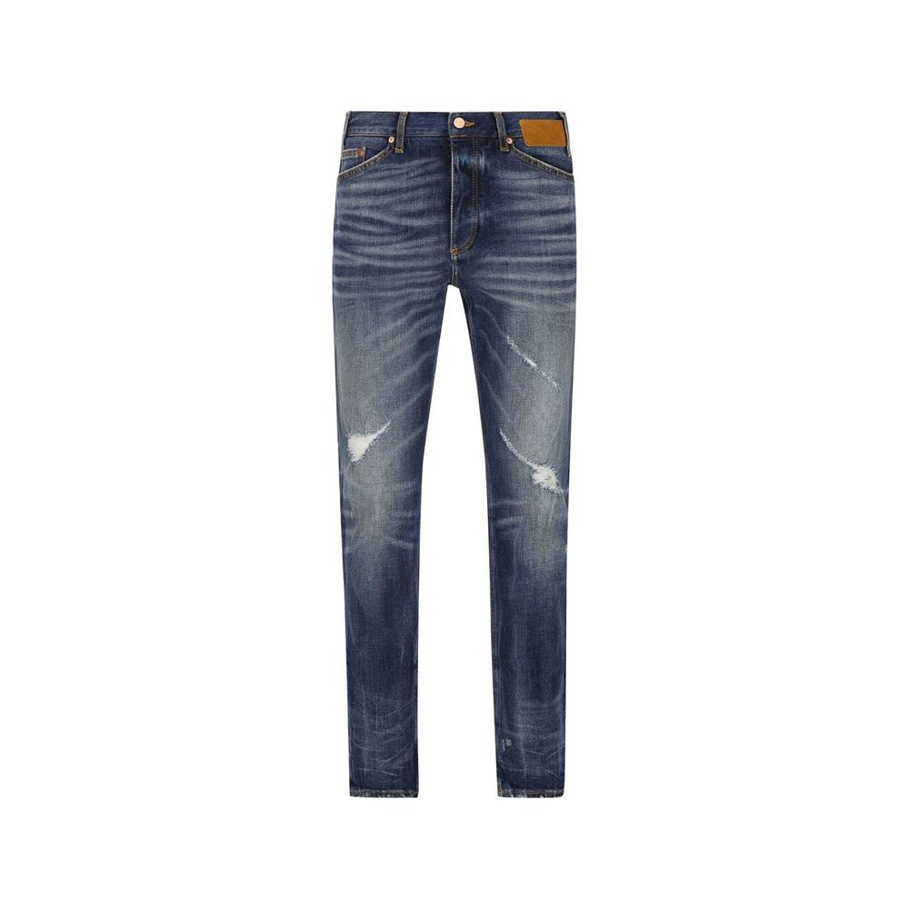 Palm Angels Blue Straight Leg Jeans for Men