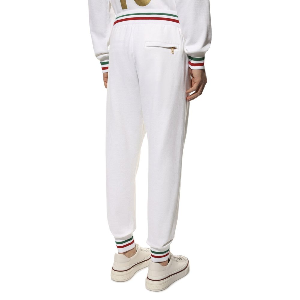 Dolce & Gabbana White Joggers for Men detail view