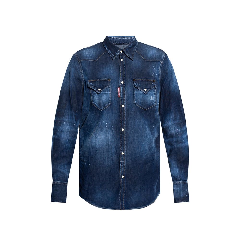 Chemise en jean bleue Dsquared²