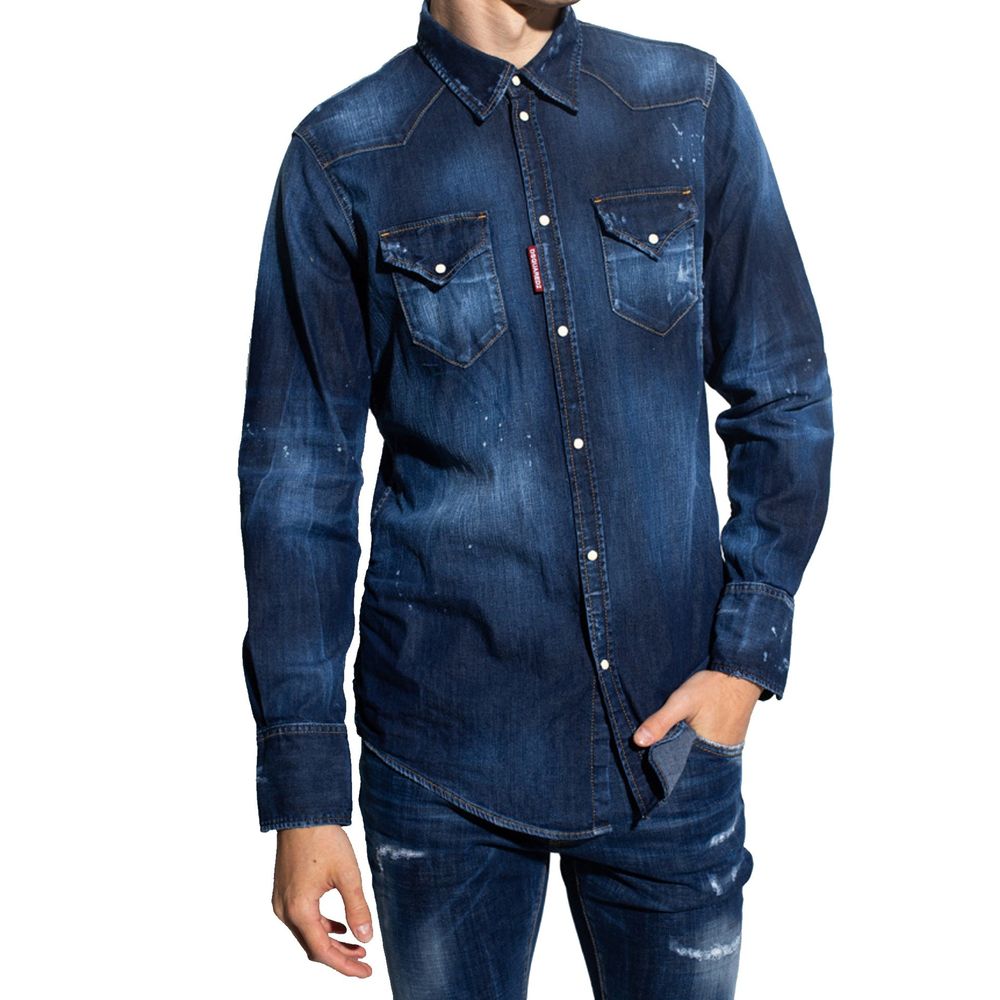 Chemise en jean bleue Dsquared²