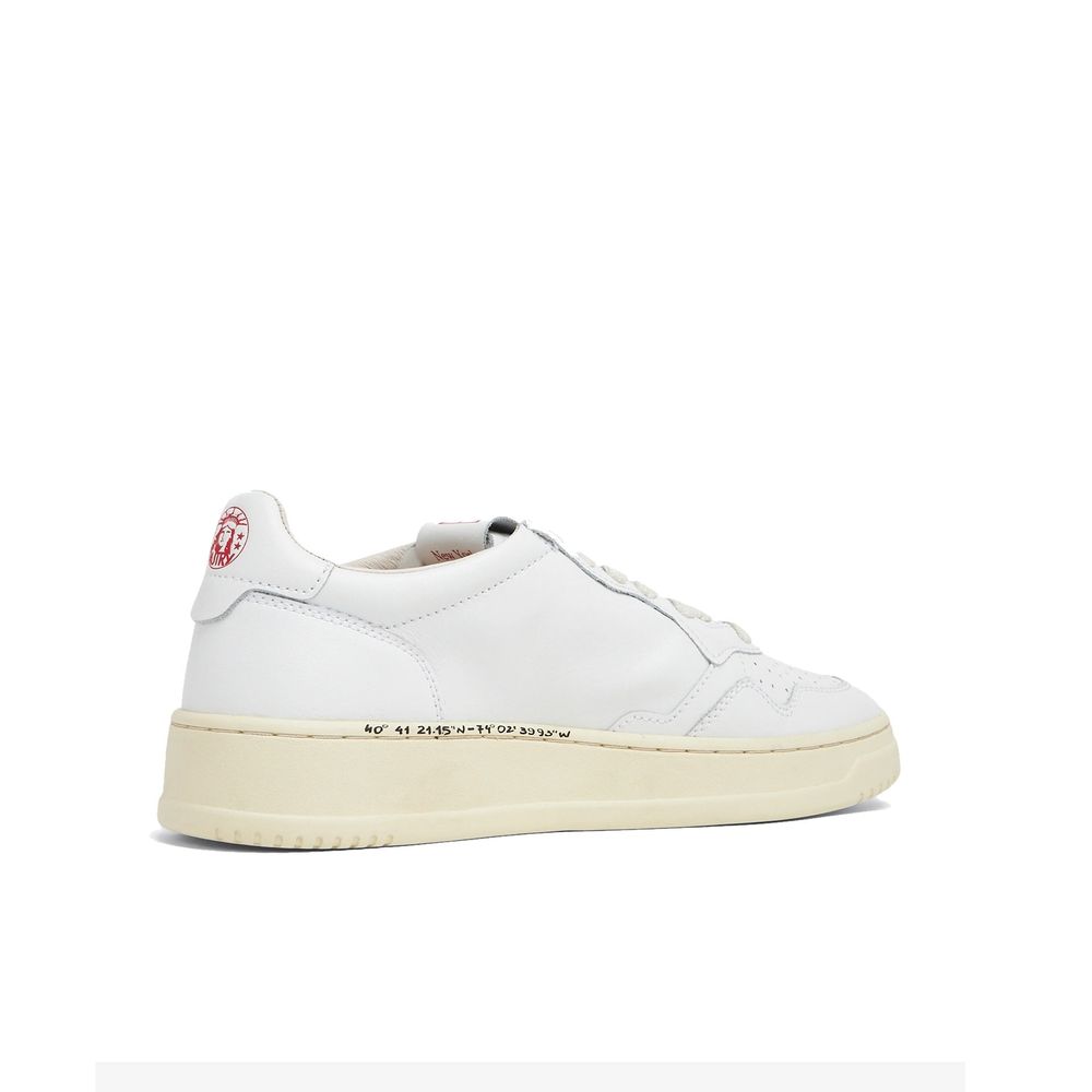 Autry White Leather Low Top Sneakers