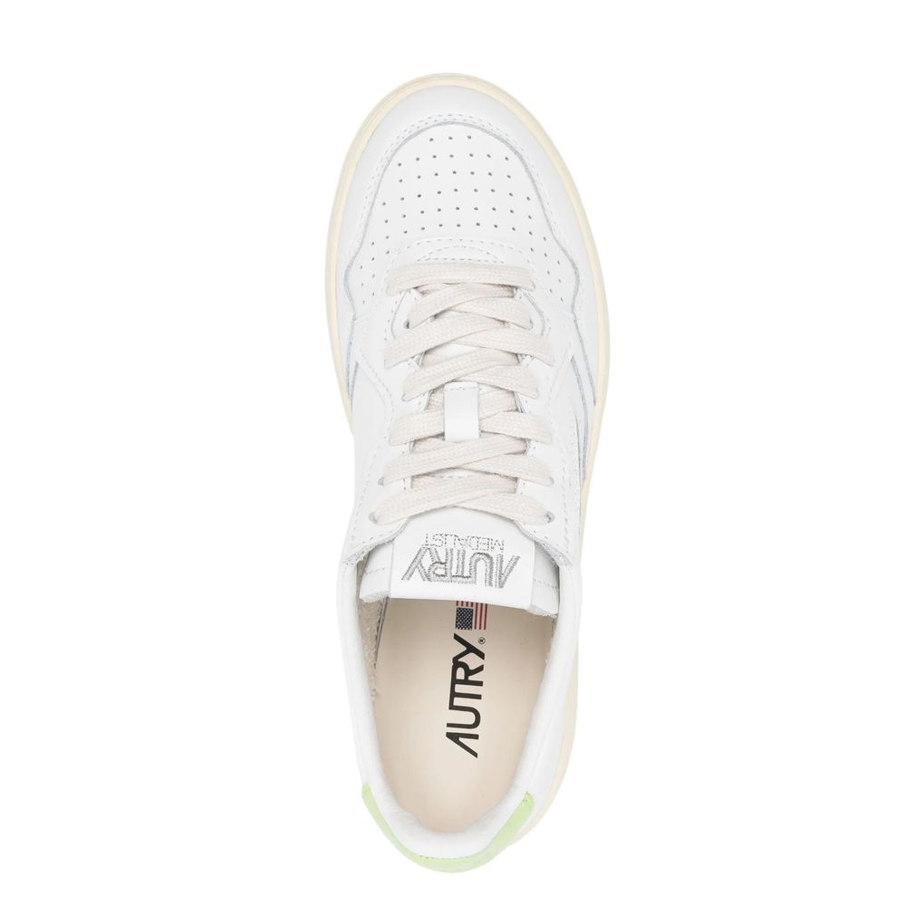 Baskets basses en cuir blanc Autry
