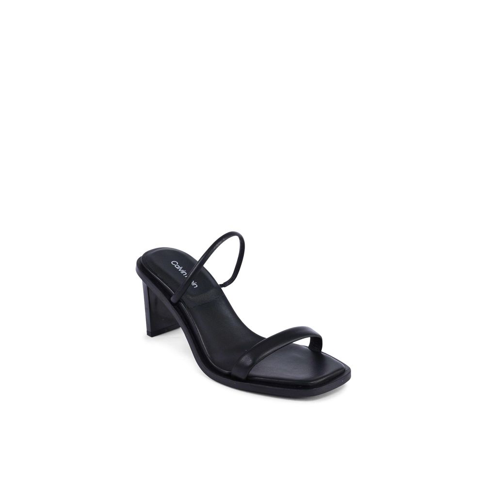 Sandales Calvin Klein en cuir noir à talon aiguille