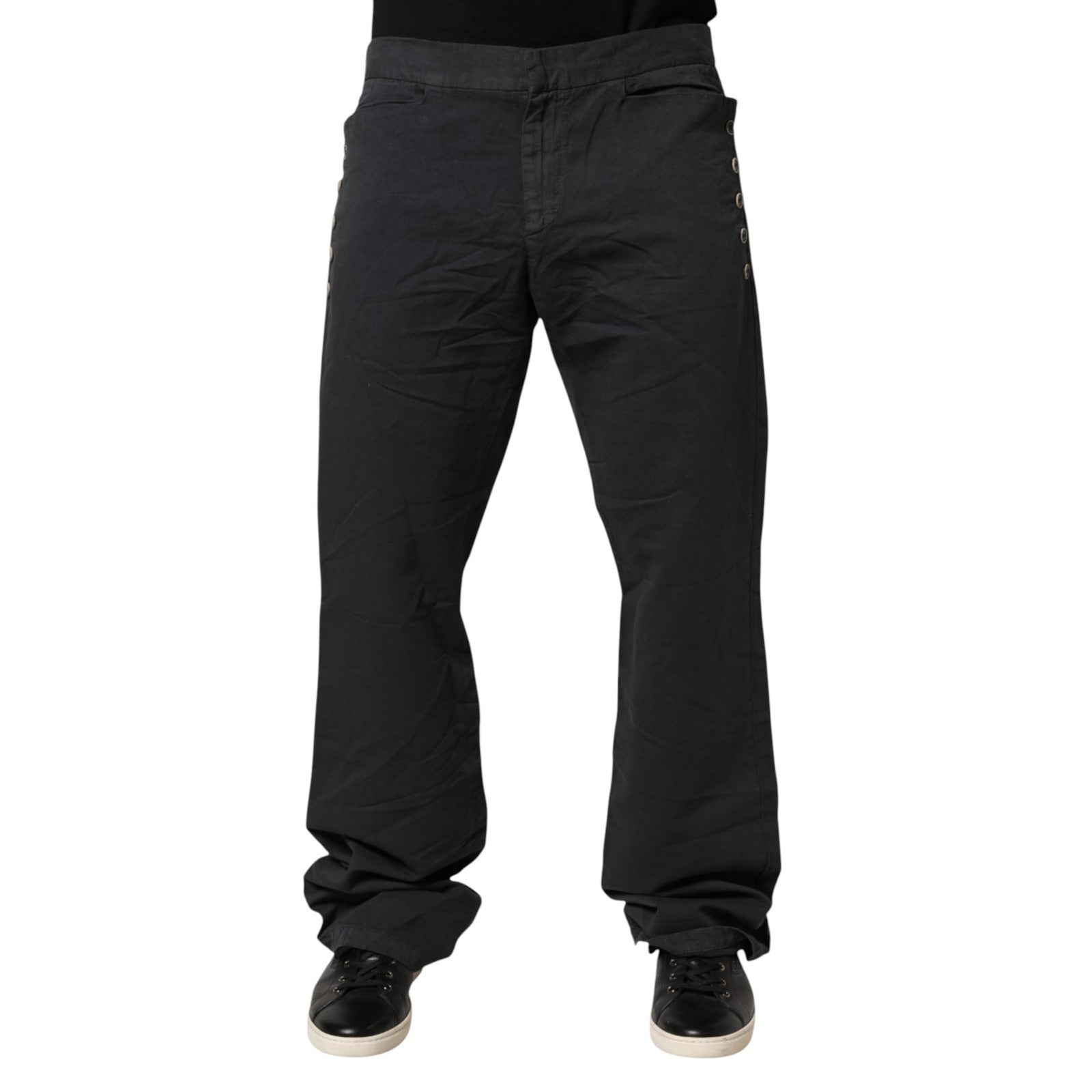 Just Cavalli Black Straight Leg Jeans for Men