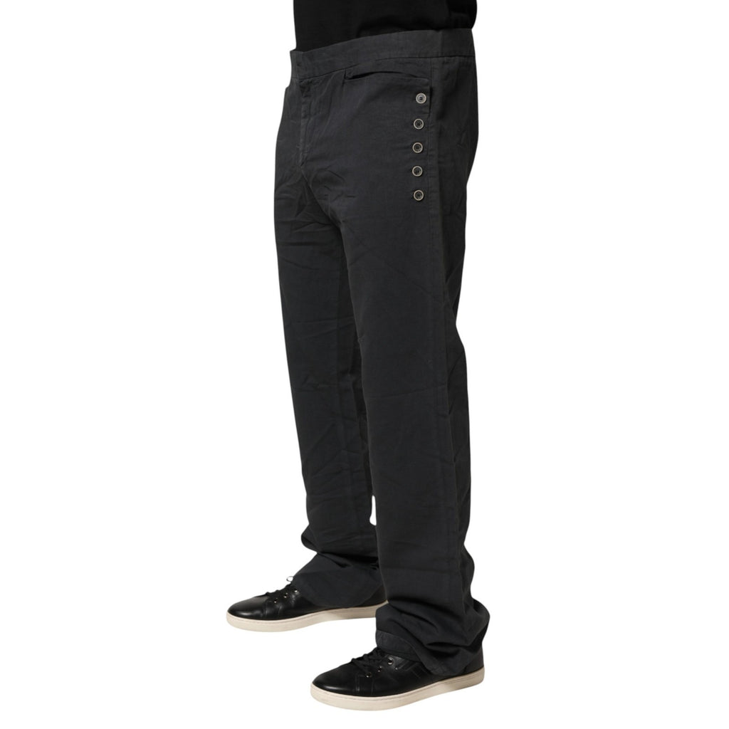Just Cavalli Black Straight Leg Jeans for Men side view