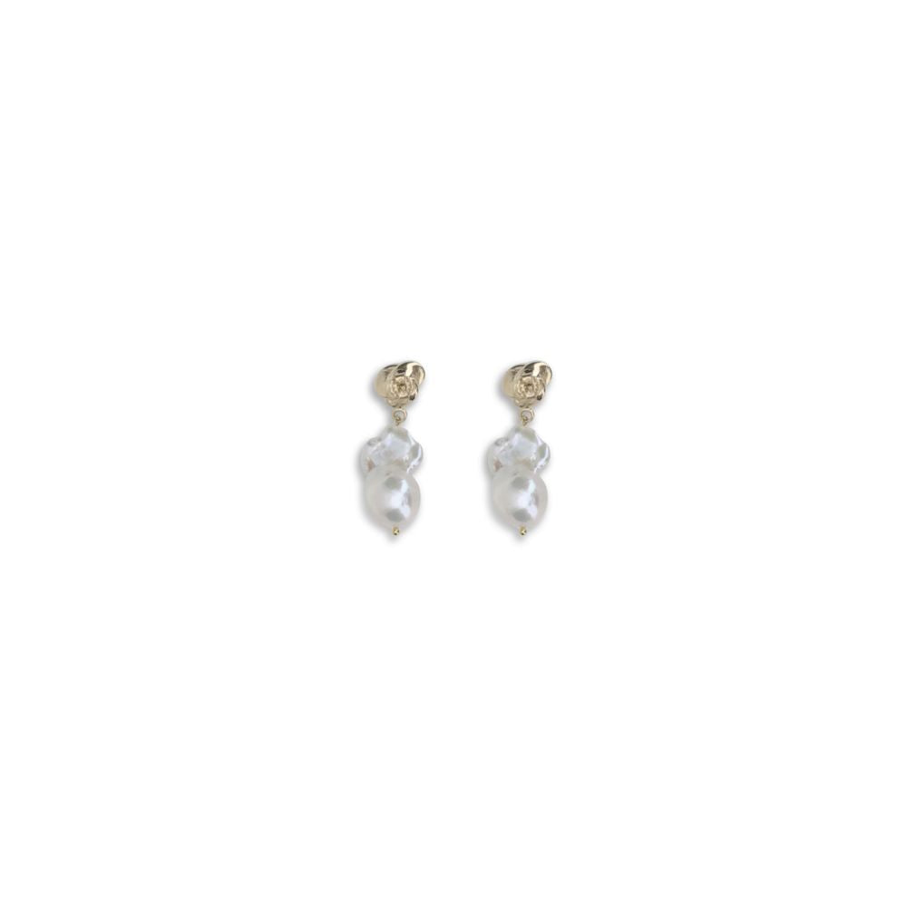Magda Butrym Gold Pearl Earrings