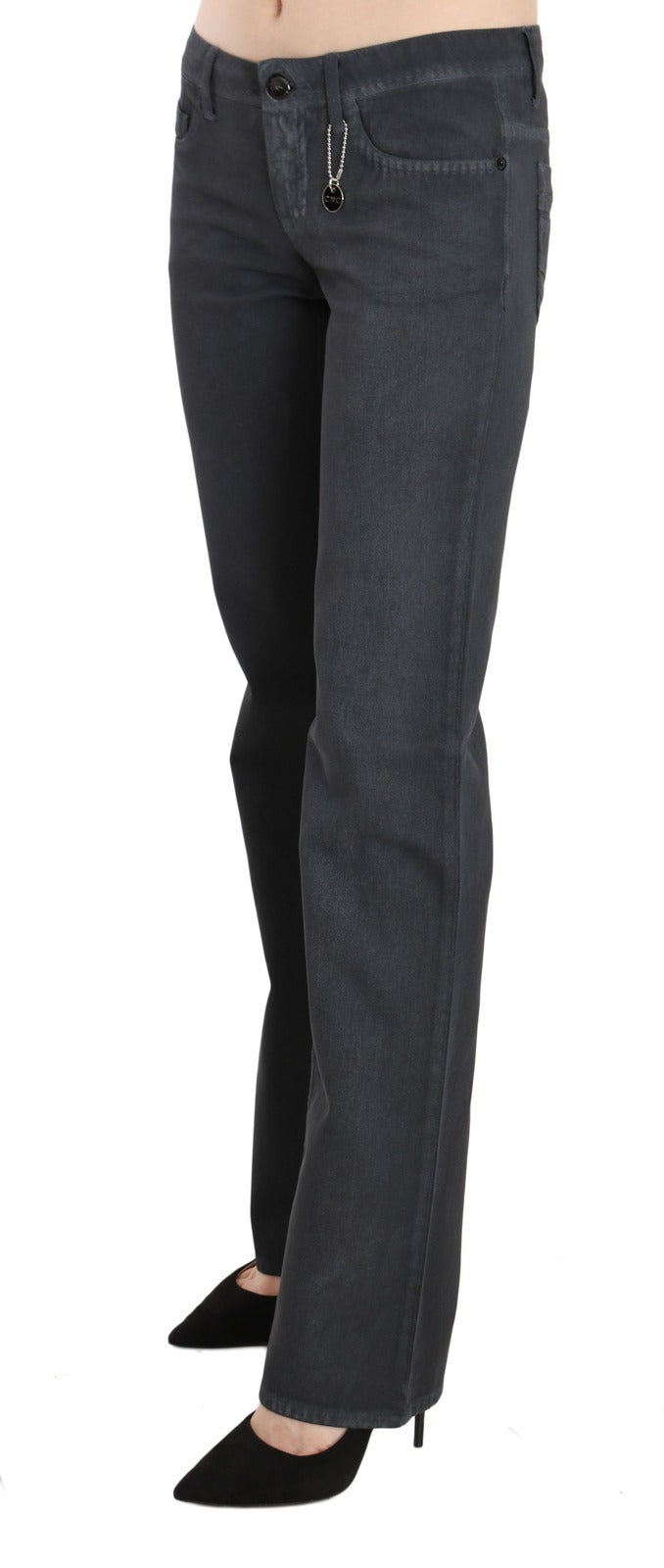 Costume National Grey Straight Leg Jeans for Women side view