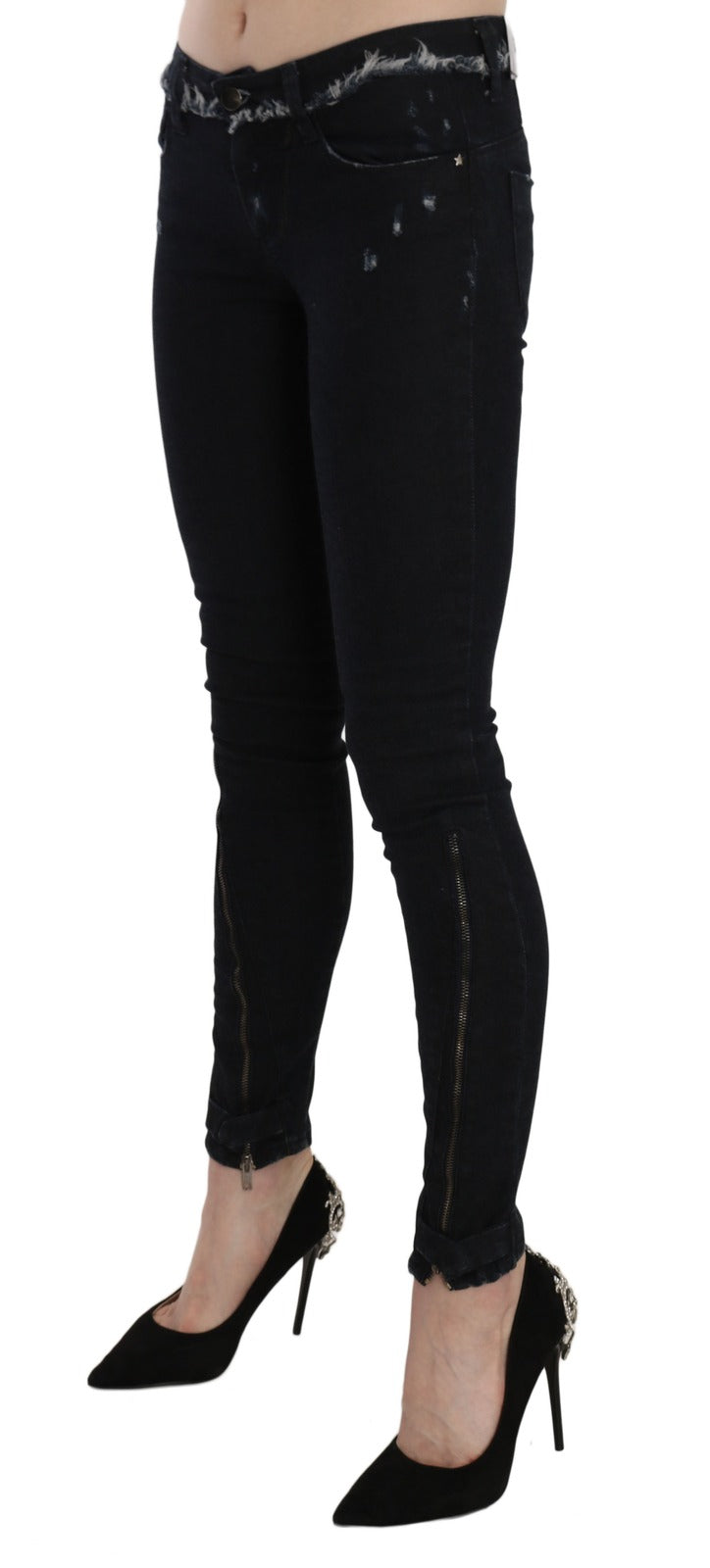 Costume National Black Skinny Jeans for Women side view