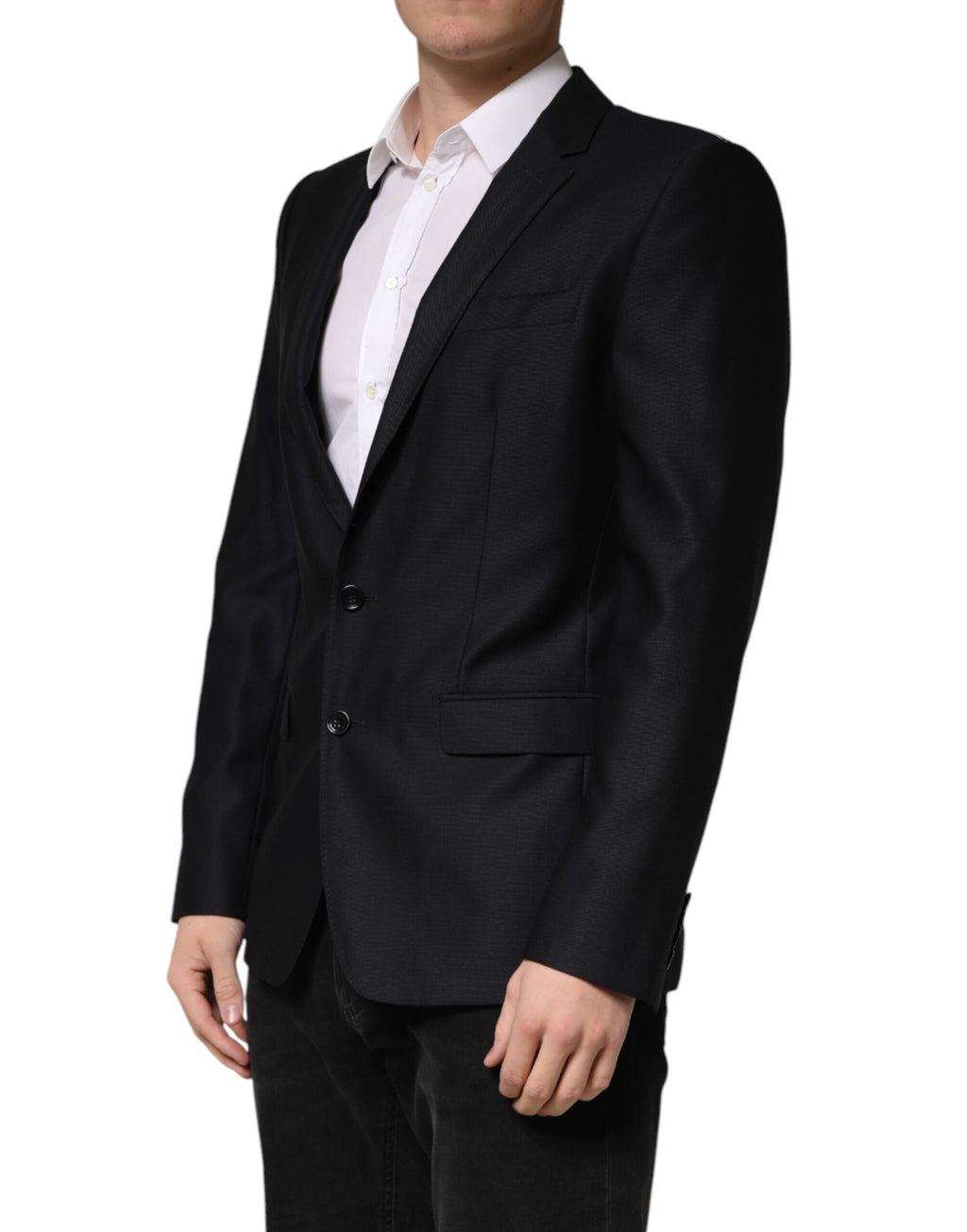 Dolce & Gabbana Black MARTINI Single Breasted Jacket Blazer