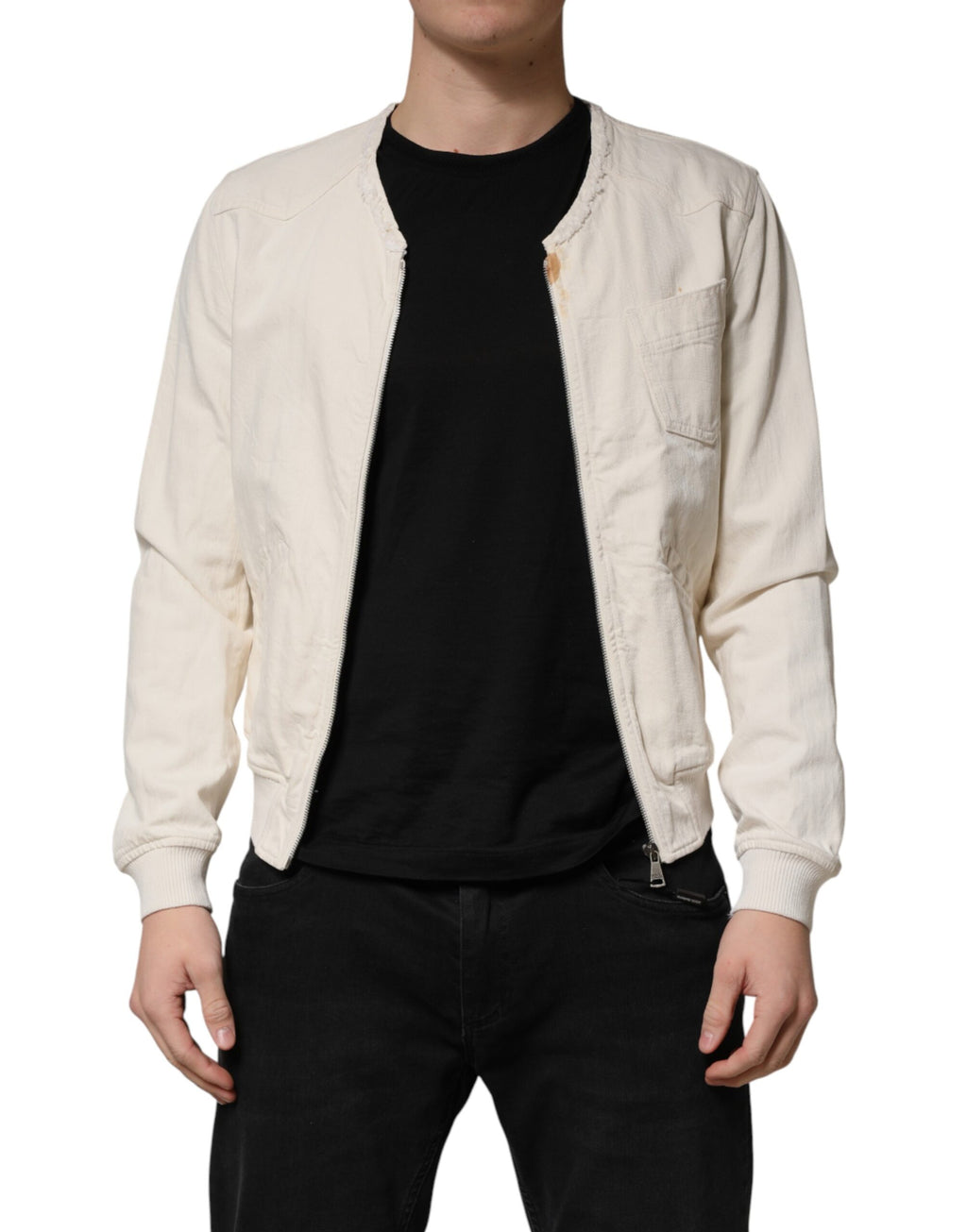 Dolce & Gabbana White Denim Jackets for Men