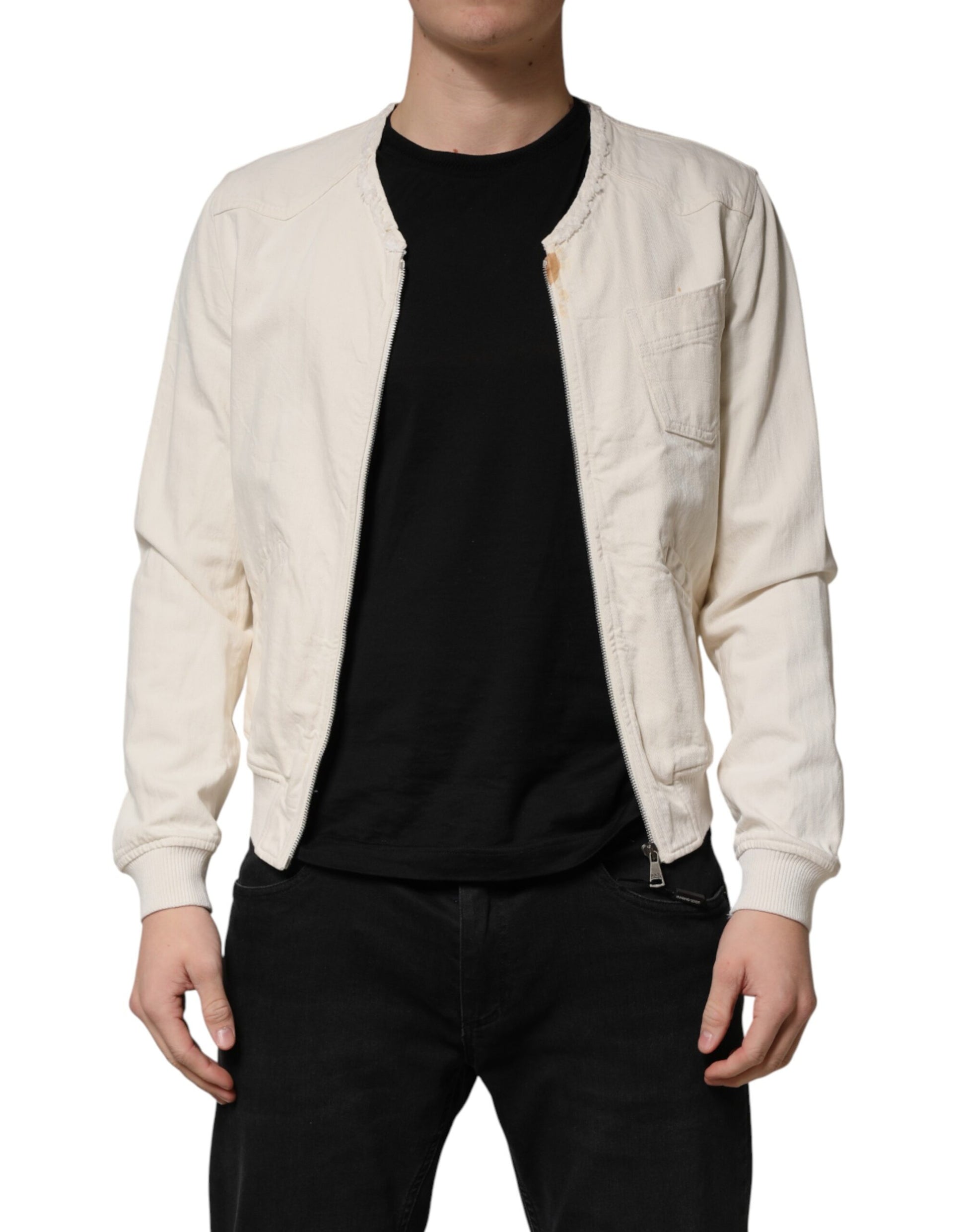 Dolce & Gabbana White Denim Jackets for Men