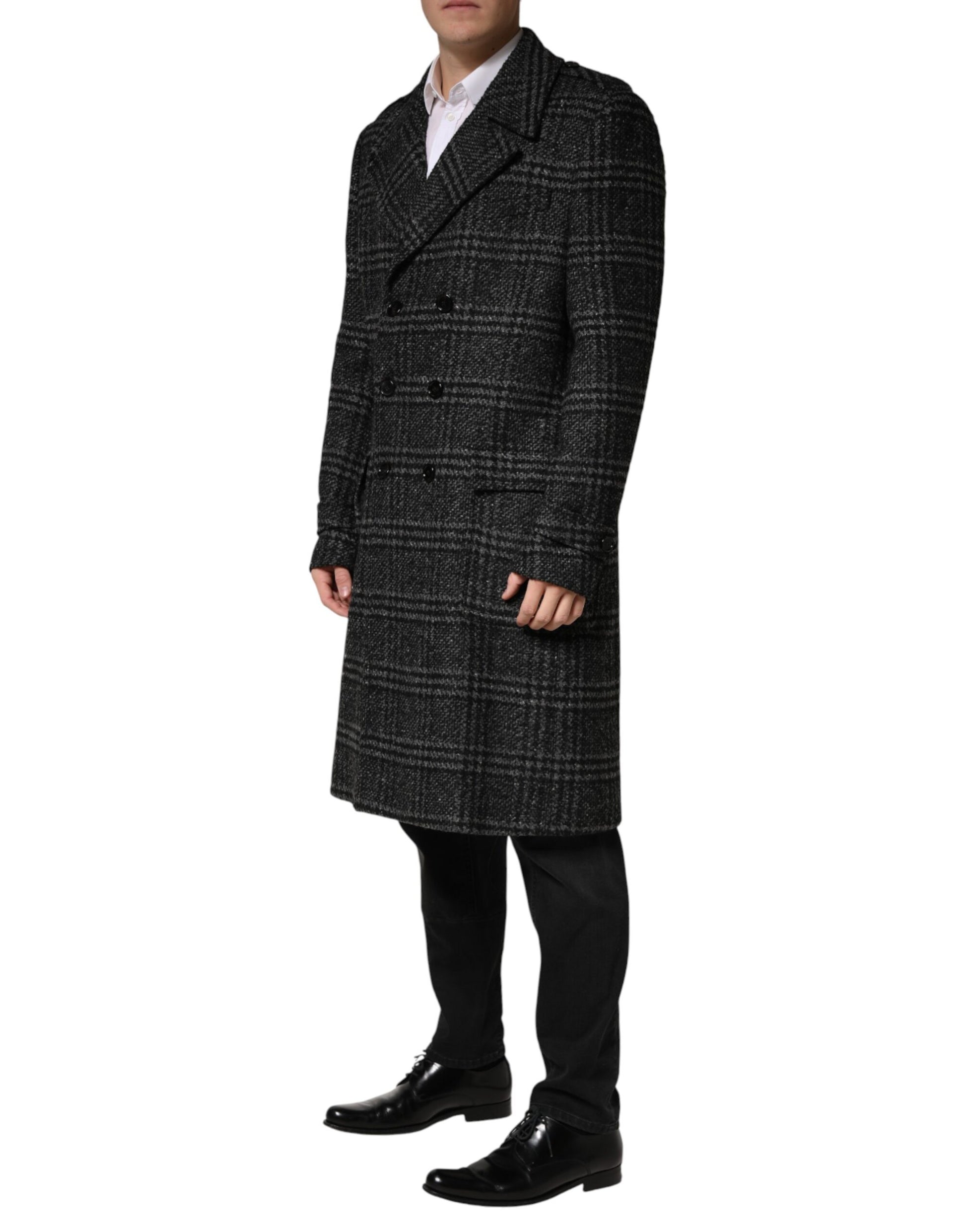 Dolce & Gabbana Grey Trench Coats for Men detail view