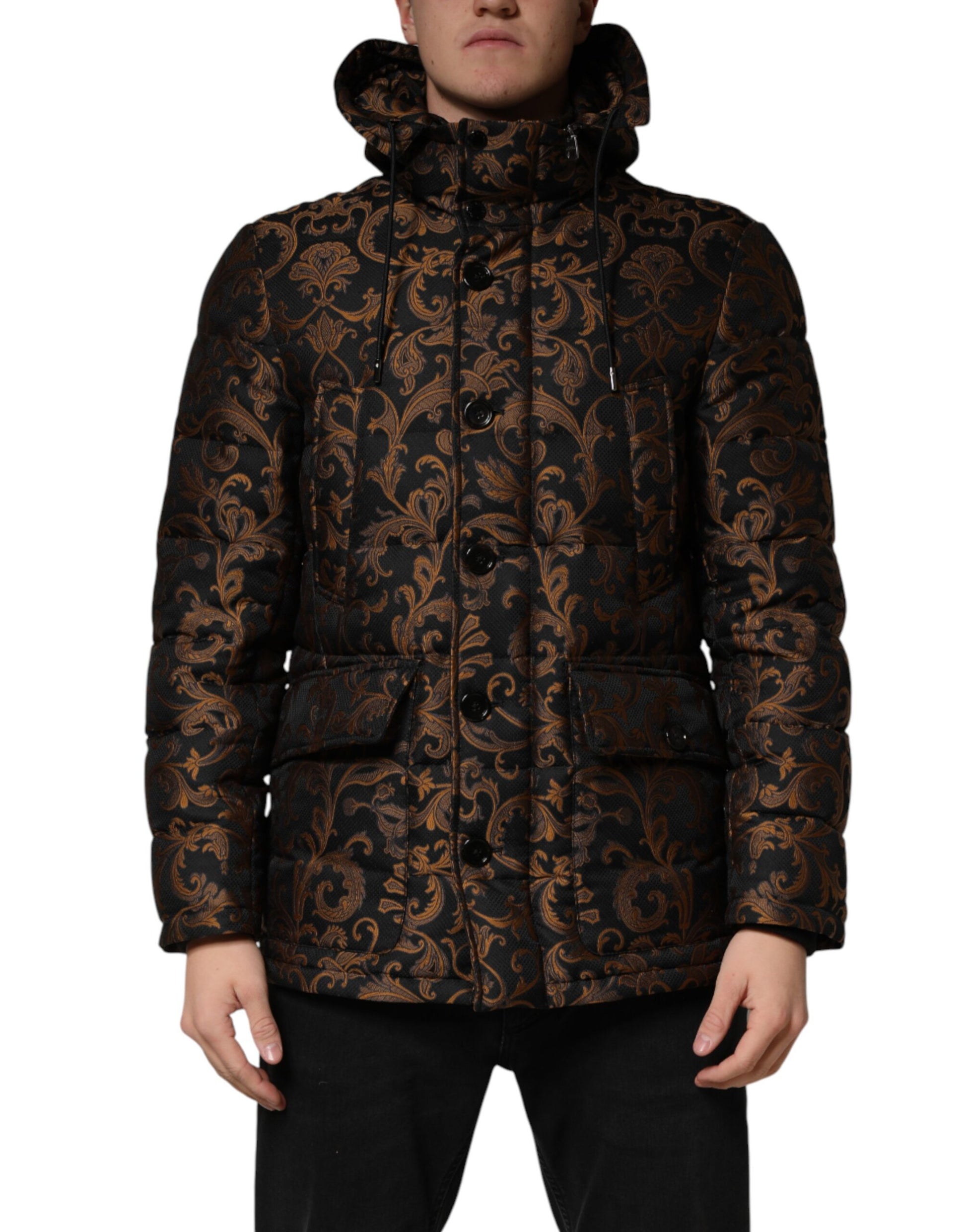 Dolce & Gabbana Black Full Length Jacket for Men