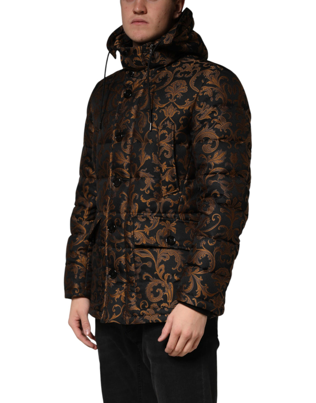 Dolce & Gabbana Black Full Length Jacket for Men detail view