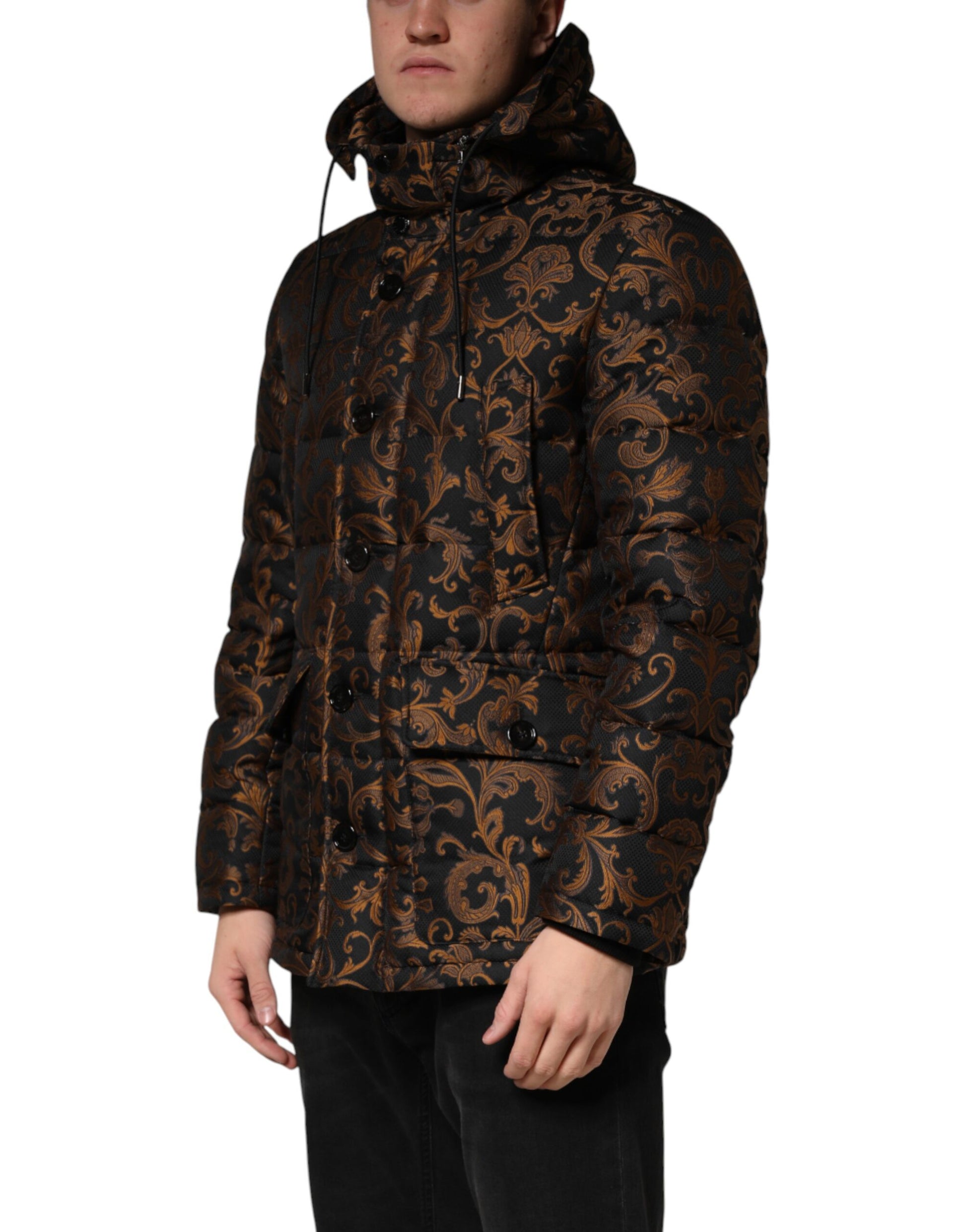 Dolce & Gabbana Black Full Length Jacket for Men detail view