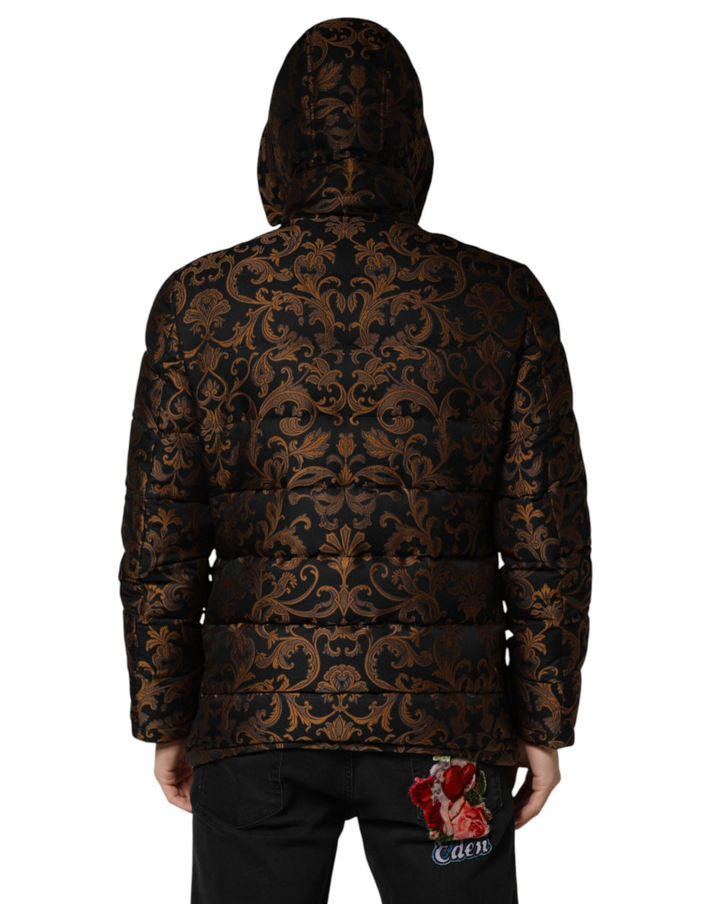 Dolce & Gabbana Black Full Length Jacket for Men side view