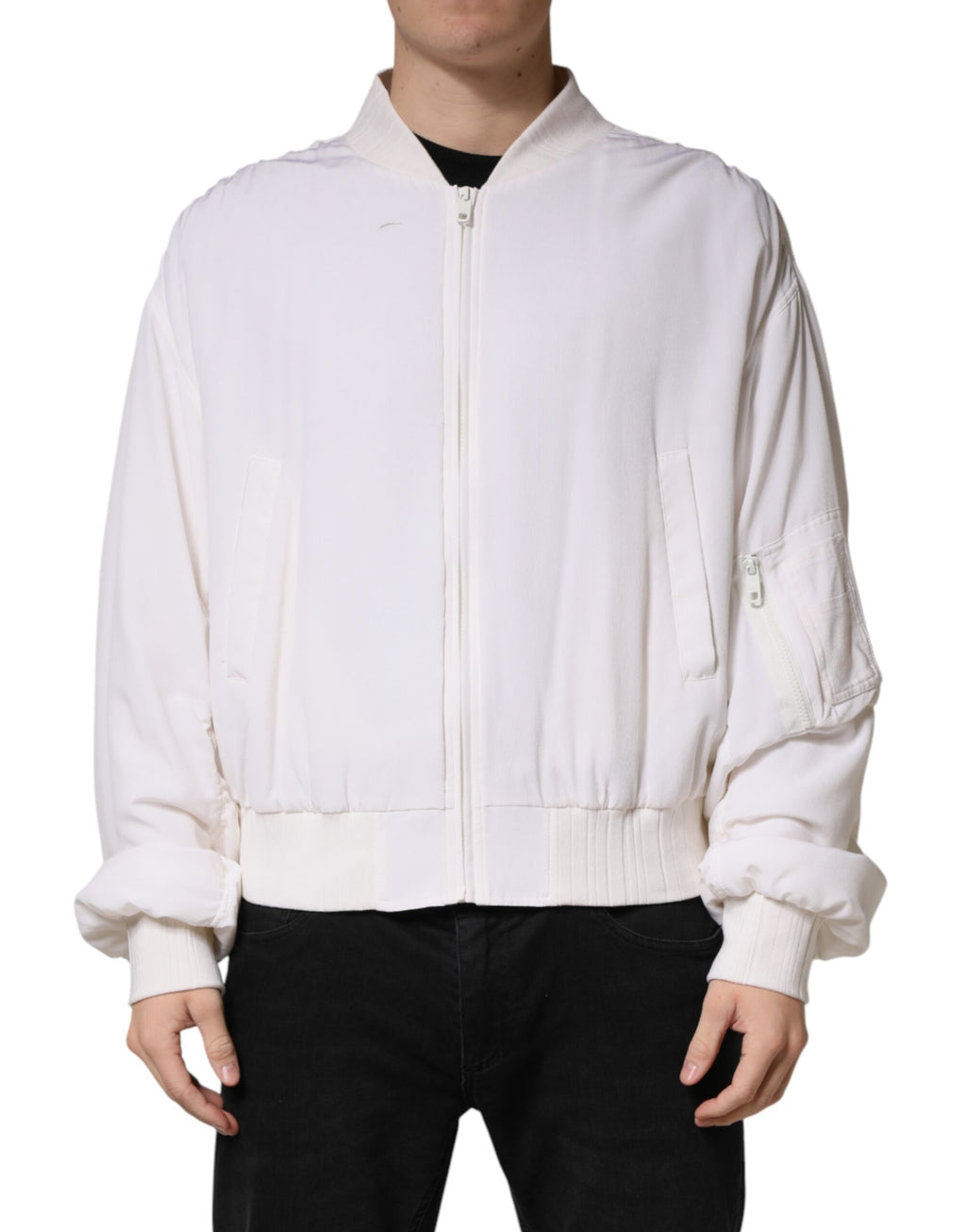 Dolce & Gabbana White Bomber for Men