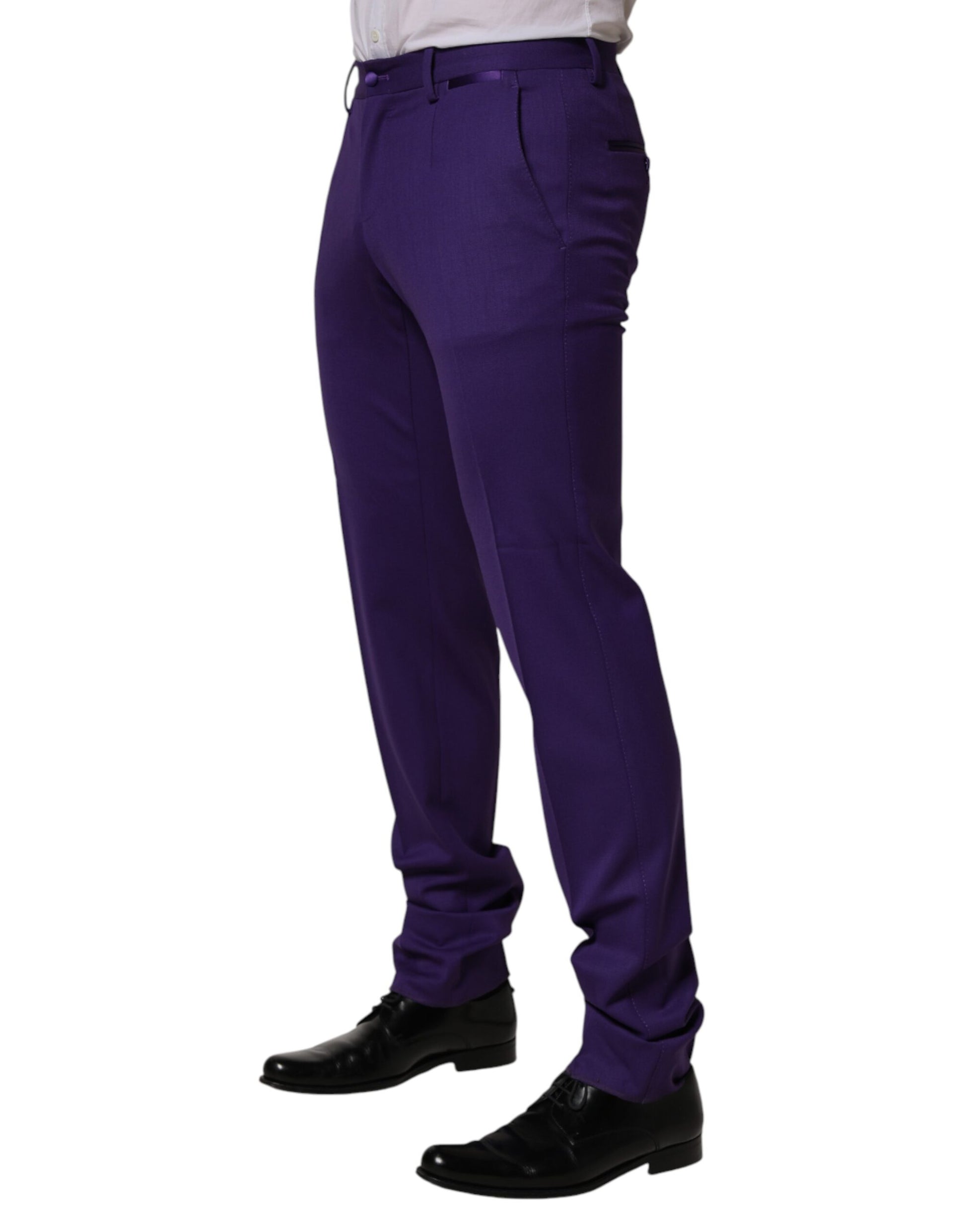Dolce & Gabbana Purple Dress Pants for Men detail view