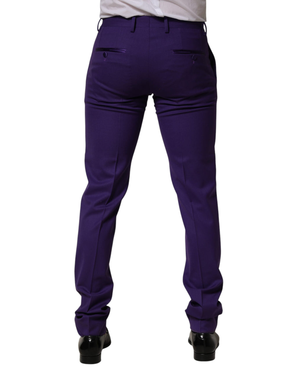 Dolce & Gabbana Purple Dress Pants for Men side view