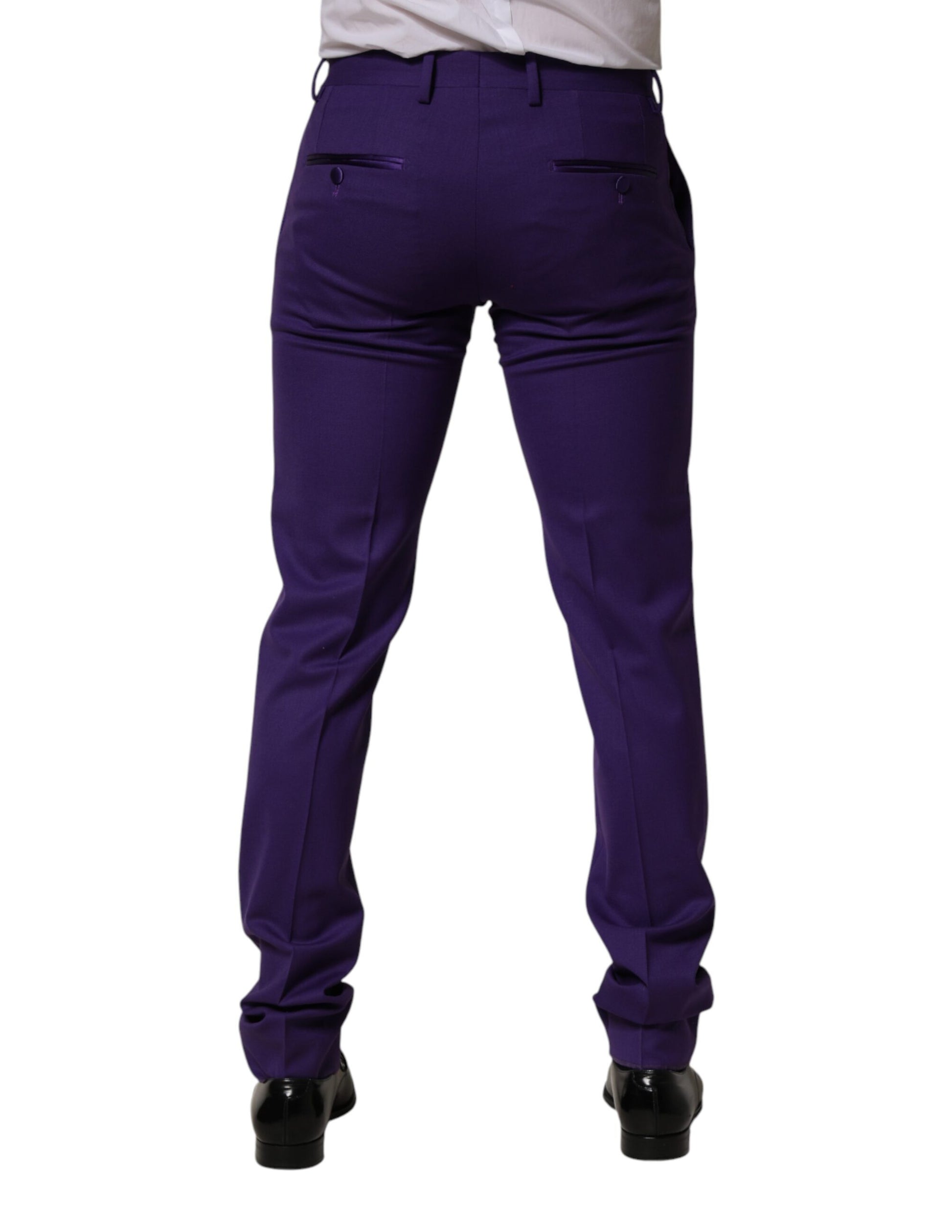 Dolce & Gabbana Purple Dress Pants for Men side view