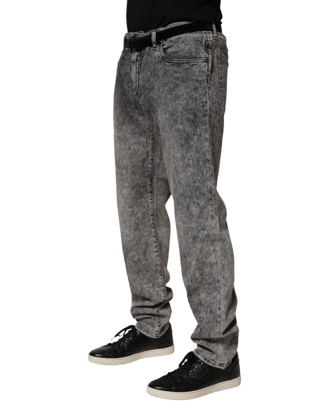 Dolce & Gabbana Grey Straight Leg Jeans for Men detail view