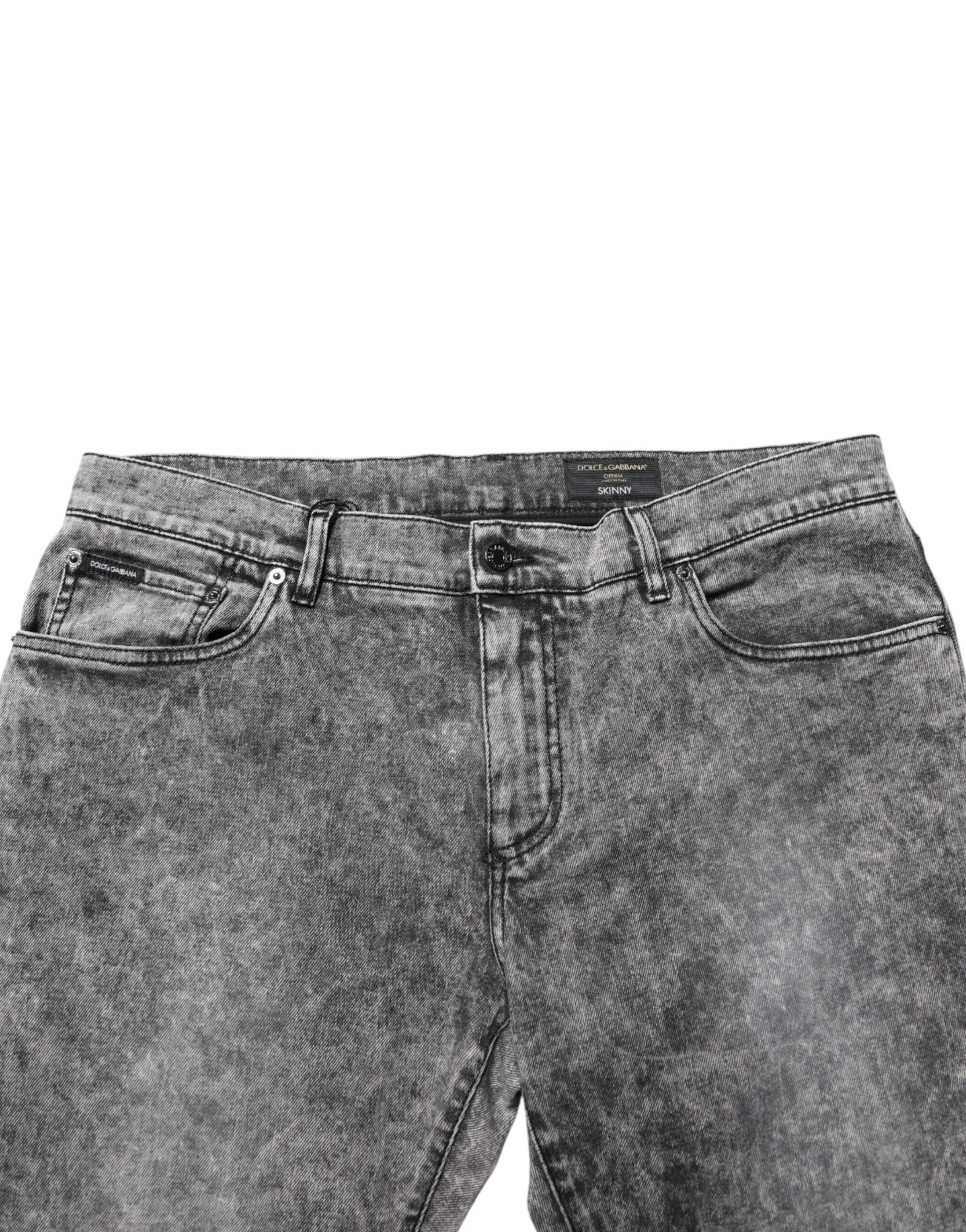 Dolce & Gabbana Grey Straight Leg Jeans for Men additional view