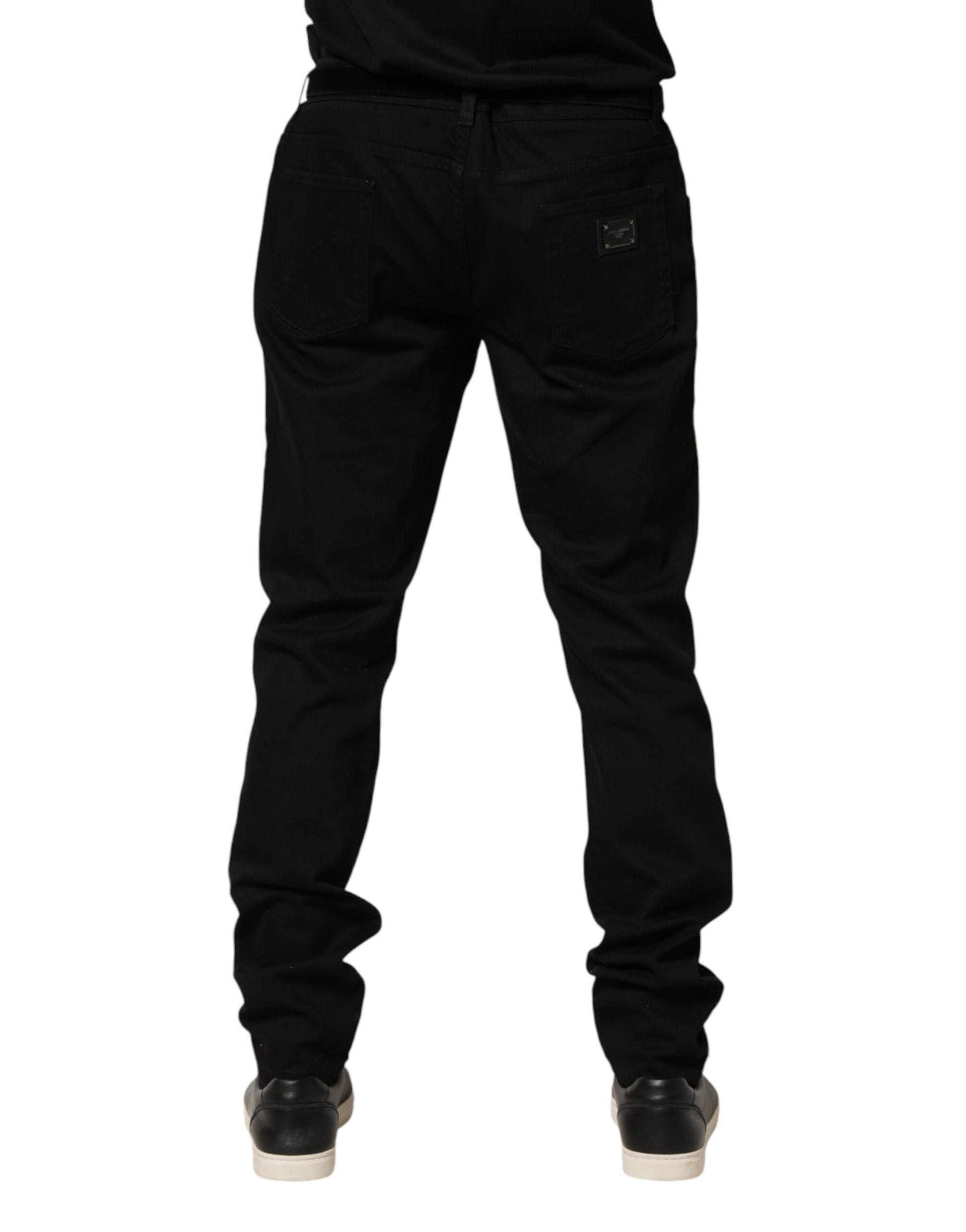Dolce & Gabbana Black Skinny Jeans for Men side view