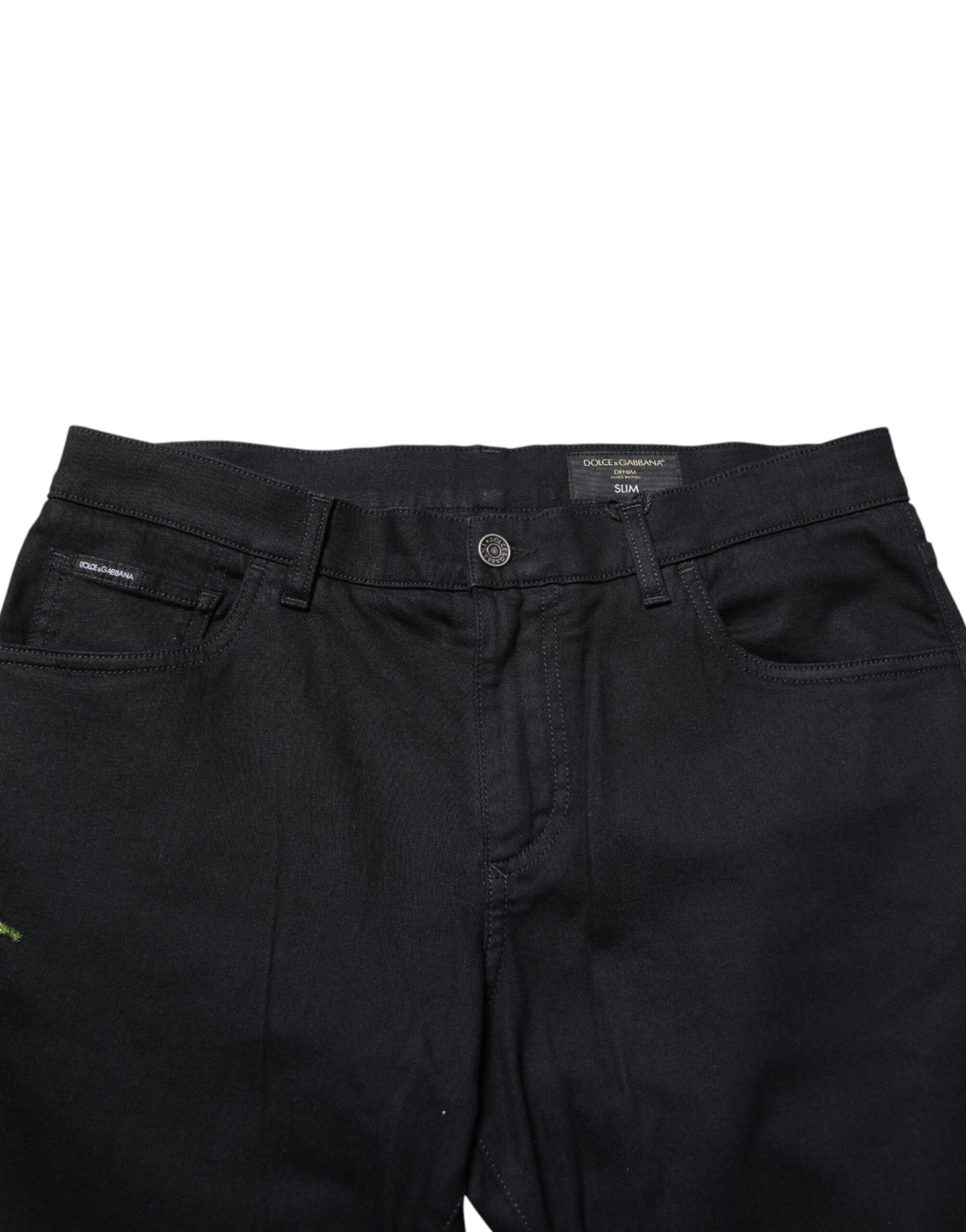 Dolce & Gabbana Black Skinny Jeans for Men additional view