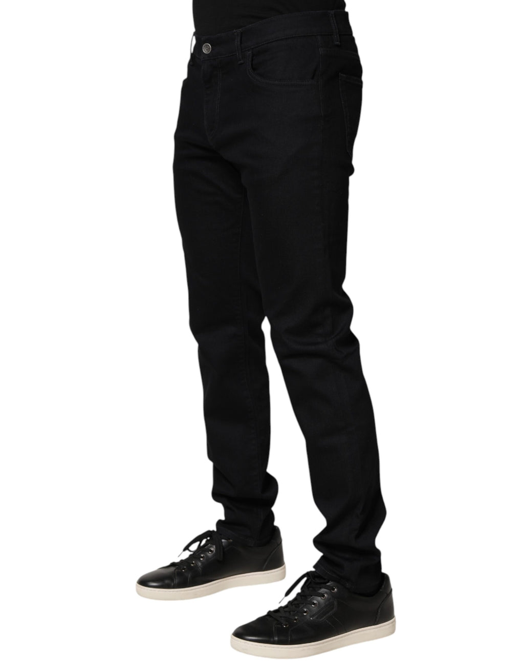 Dolce & Gabbana Black Skinny Jeans for Men detail view