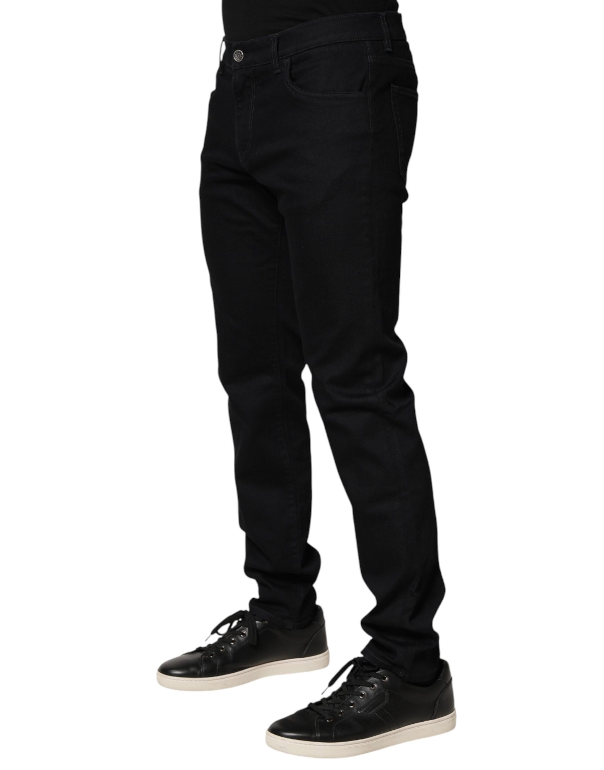 Dolce & Gabbana Black Skinny Jeans for Men detail view