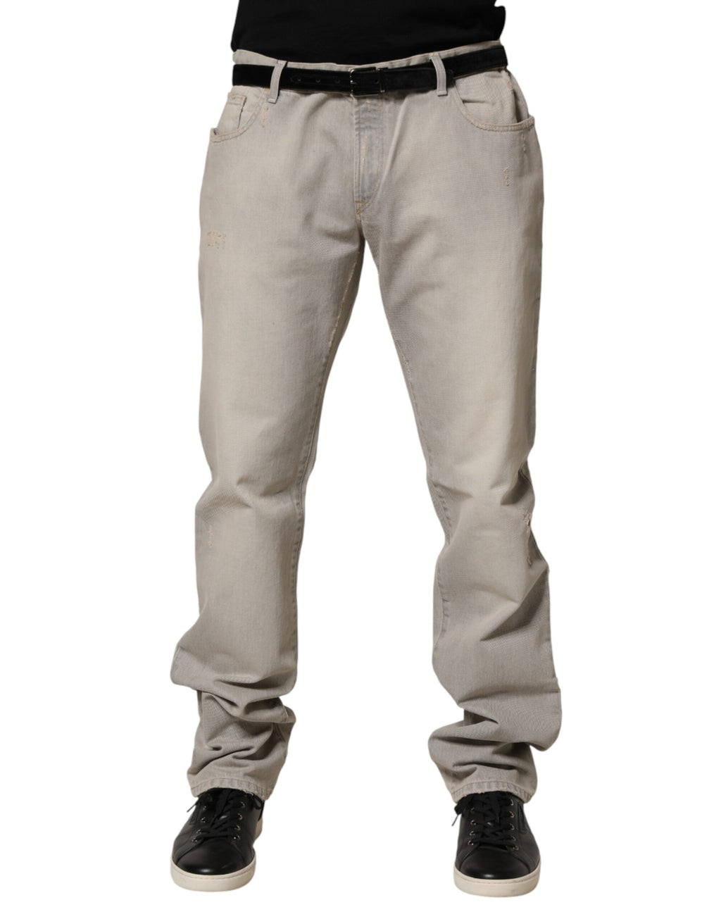 Dolce & Gabbana Grey Straight Leg Jeans for Men