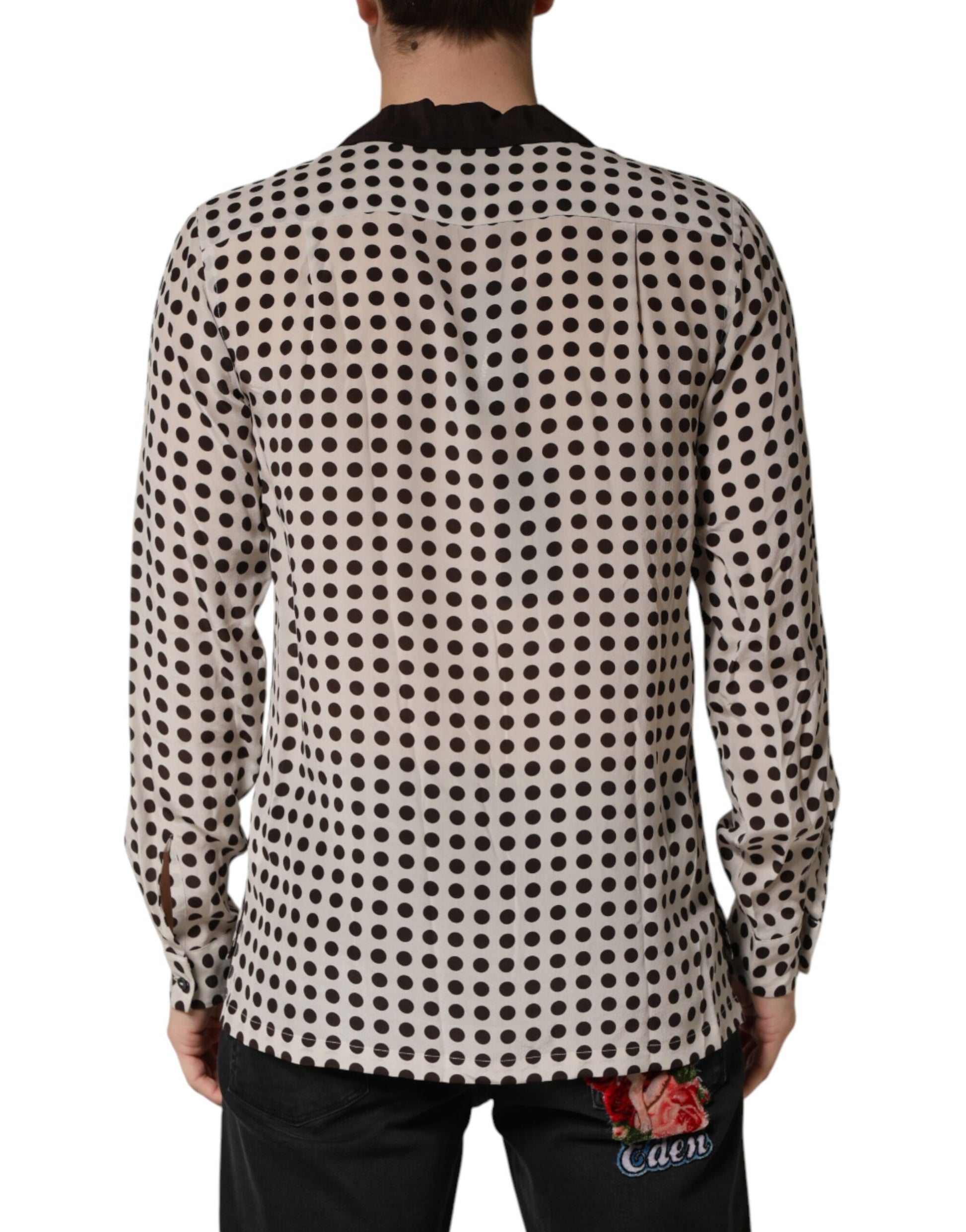 Dolce & Gabbana White Long Sleeve T-Shirt for Men side view