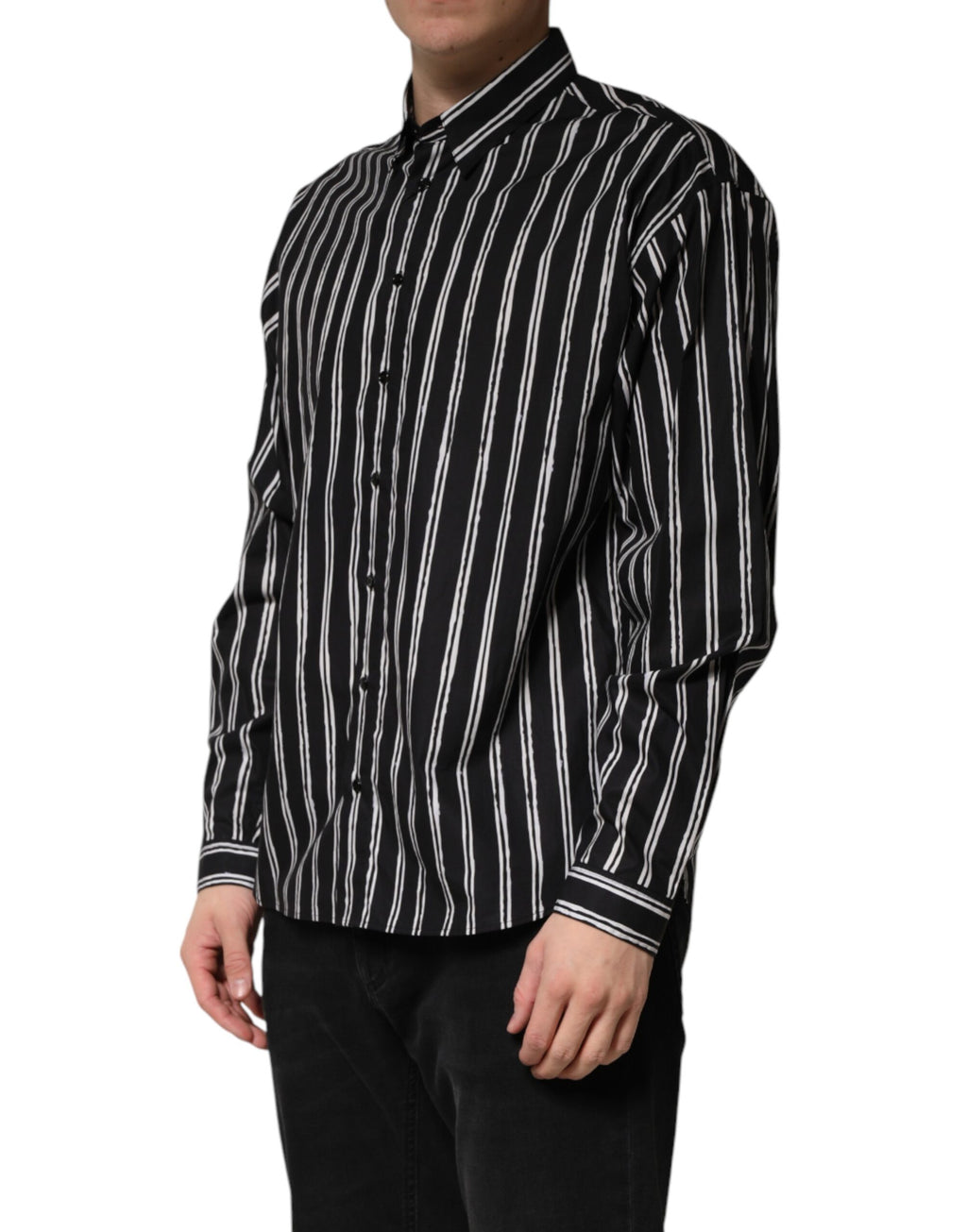 Dolce & Gabbana Black Long Sleeve T-Shirt for Men detail view