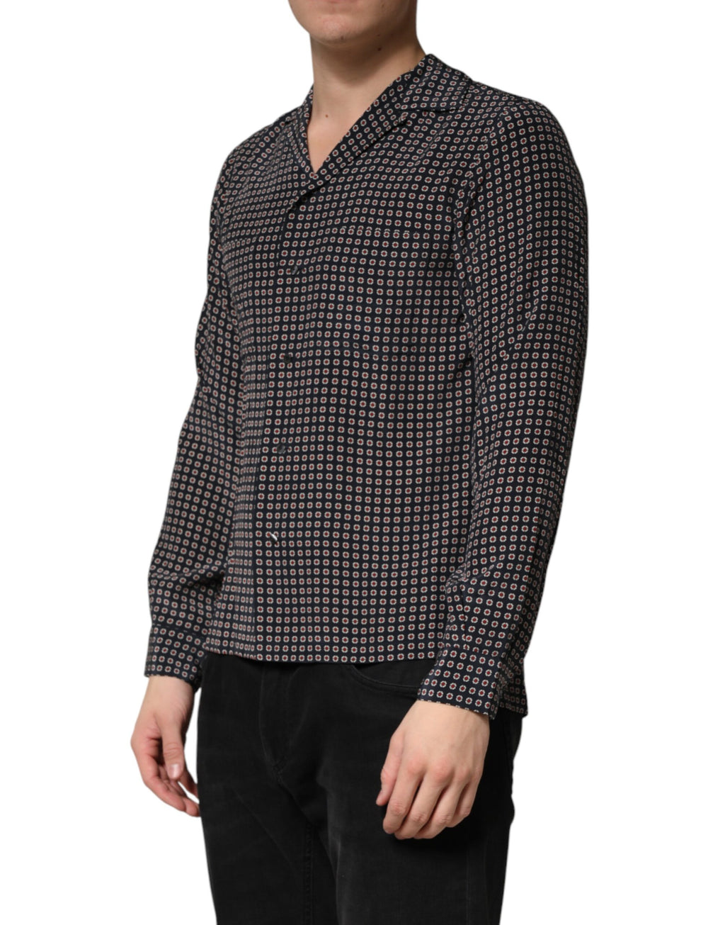 Dolce & Gabbana Black Long Sleeve T-Shirt for Men detail view