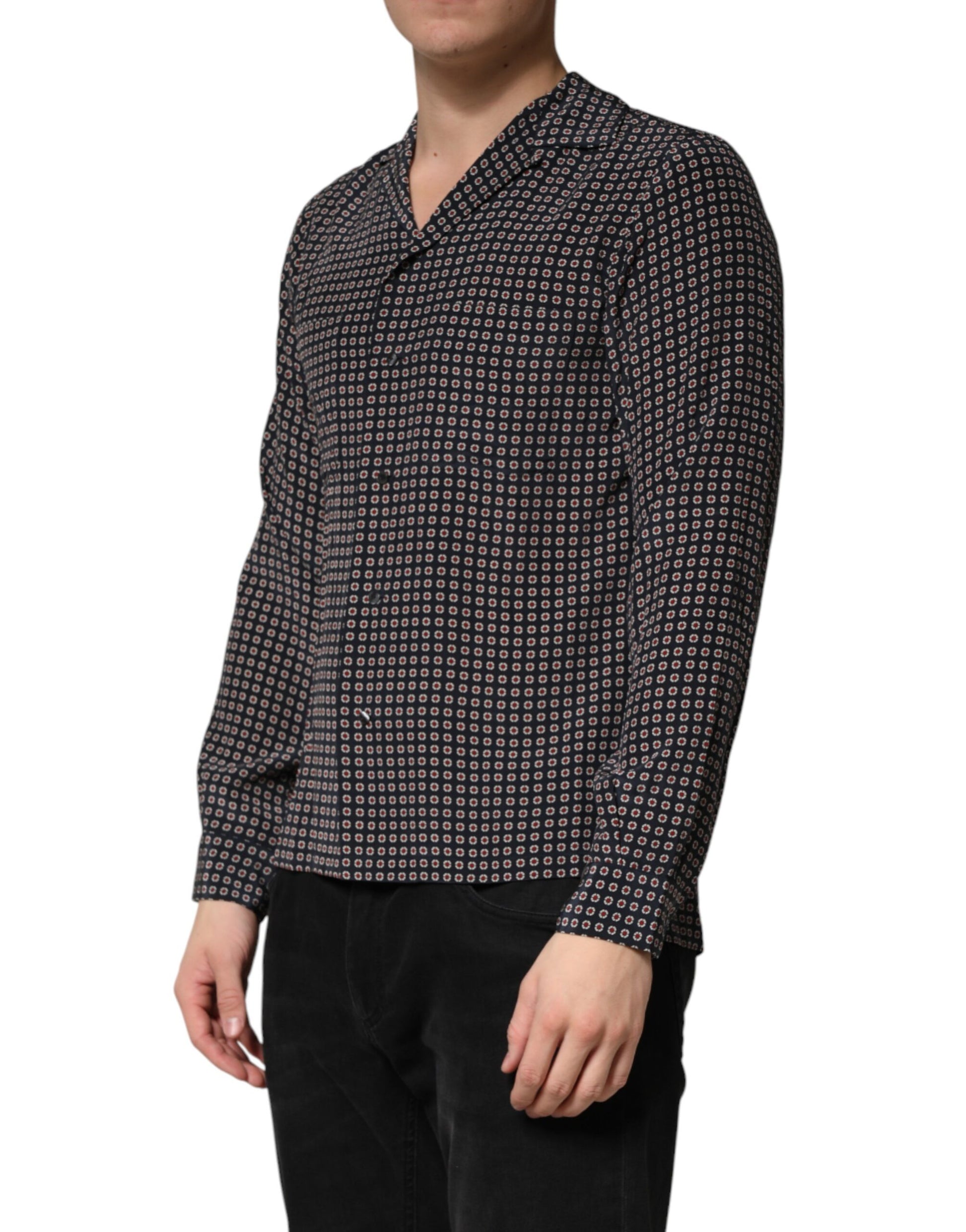 Dolce & Gabbana Black Long Sleeve T-Shirt for Men detail view